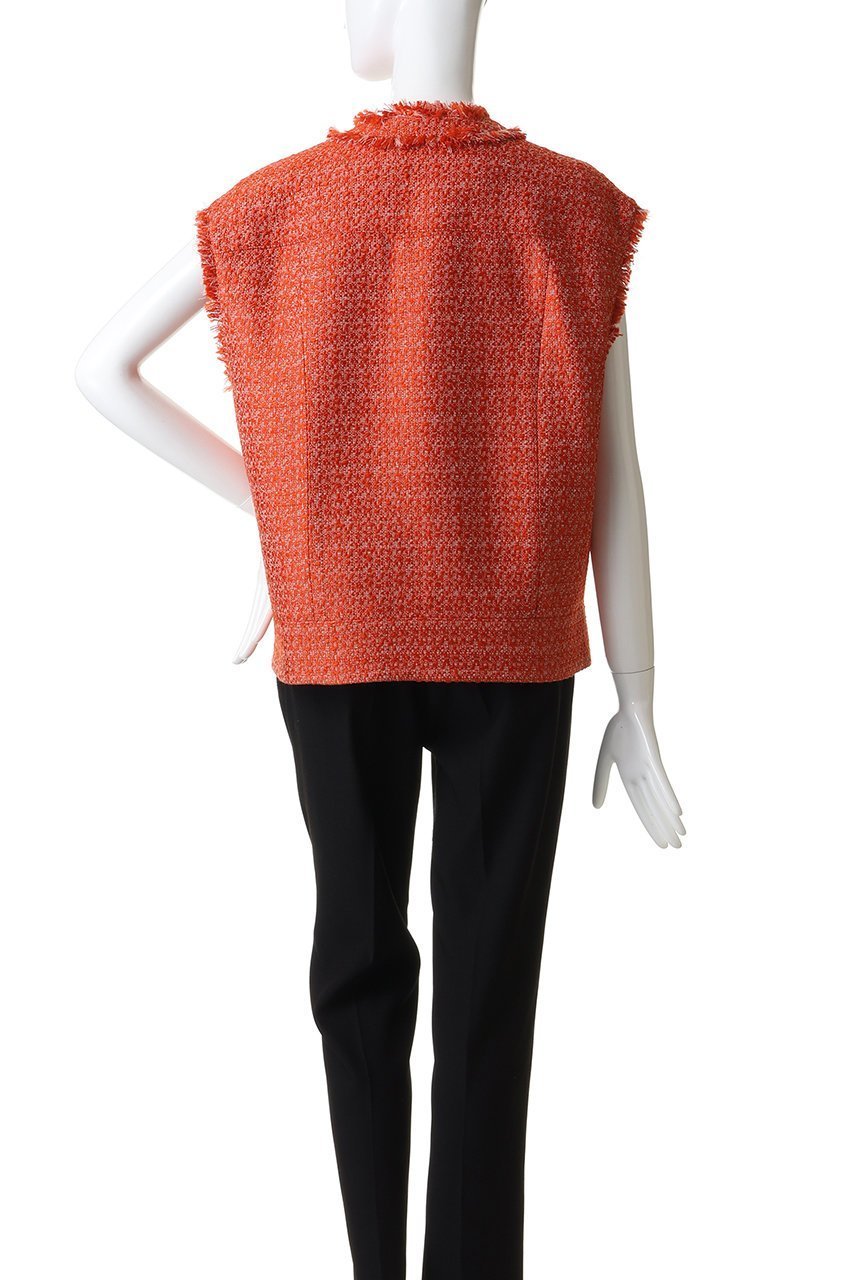 【エムフィル/M Fil】のPuffy Tweed フリンジジレ 人気、トレンドファッション・服の通販 founy(ファニー) 　ファッション　Fashion　レディースファッション　Fashion for Women　アウター　Coat / Outerwear Collection　レディースジャケット・軽アウター　Jackets　2026年　2026　シルバー　Silver, Metallic Silver　ジャケット　Jacket, Outerwear　ツイード　Twill, Twill Weave　フリンジ　Fringe, Tassel　ベスト　Vest, Waistcoat　ポケット　Pocket, Pocket Detail　ヨーク　Yoke, Yoke Design　ワーク　Workwear, Utility Style　夏　Summer　春　Spring　S/S・春夏　SS, Spring/Summer, Warm Season　other-4|ID: prp329100004784692 ipo3291000000036073348