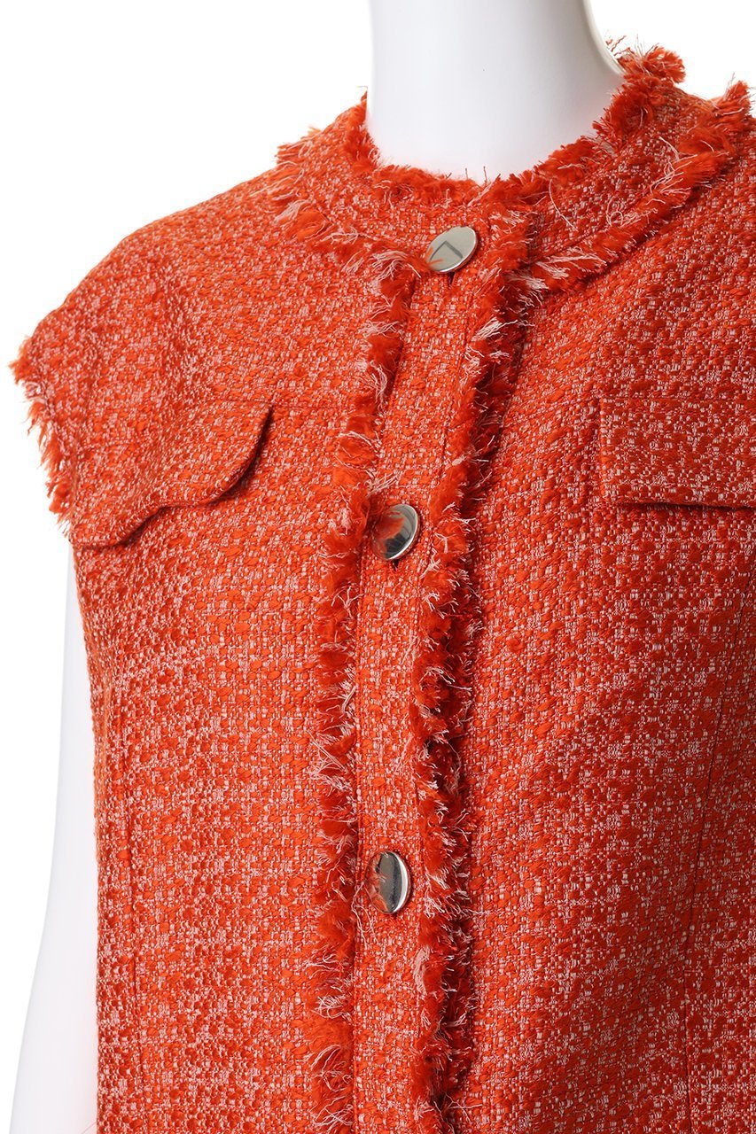 【エムフィル/M Fil】のPuffy Tweed フリンジジレ 人気、トレンドファッション・服の通販 founy(ファニー) 　ファッション　Fashion　レディースファッション　Fashion for Women　アウター　Coat / Outerwear Collection　レディースジャケット・軽アウター　Jackets　2026年　2026　シルバー　Silver, Metallic Silver　ジャケット　Jacket, Outerwear　ツイード　Twill, Twill Weave　フリンジ　Fringe, Tassel　ベスト　Vest, Waistcoat　ポケット　Pocket, Pocket Detail　ヨーク　Yoke, Yoke Design　ワーク　Workwear, Utility Style　夏　Summer　春　Spring　S/S・春夏　SS, Spring/Summer, Warm Season　other-5|ID: prp329100004784692 ipo3291000000036073350