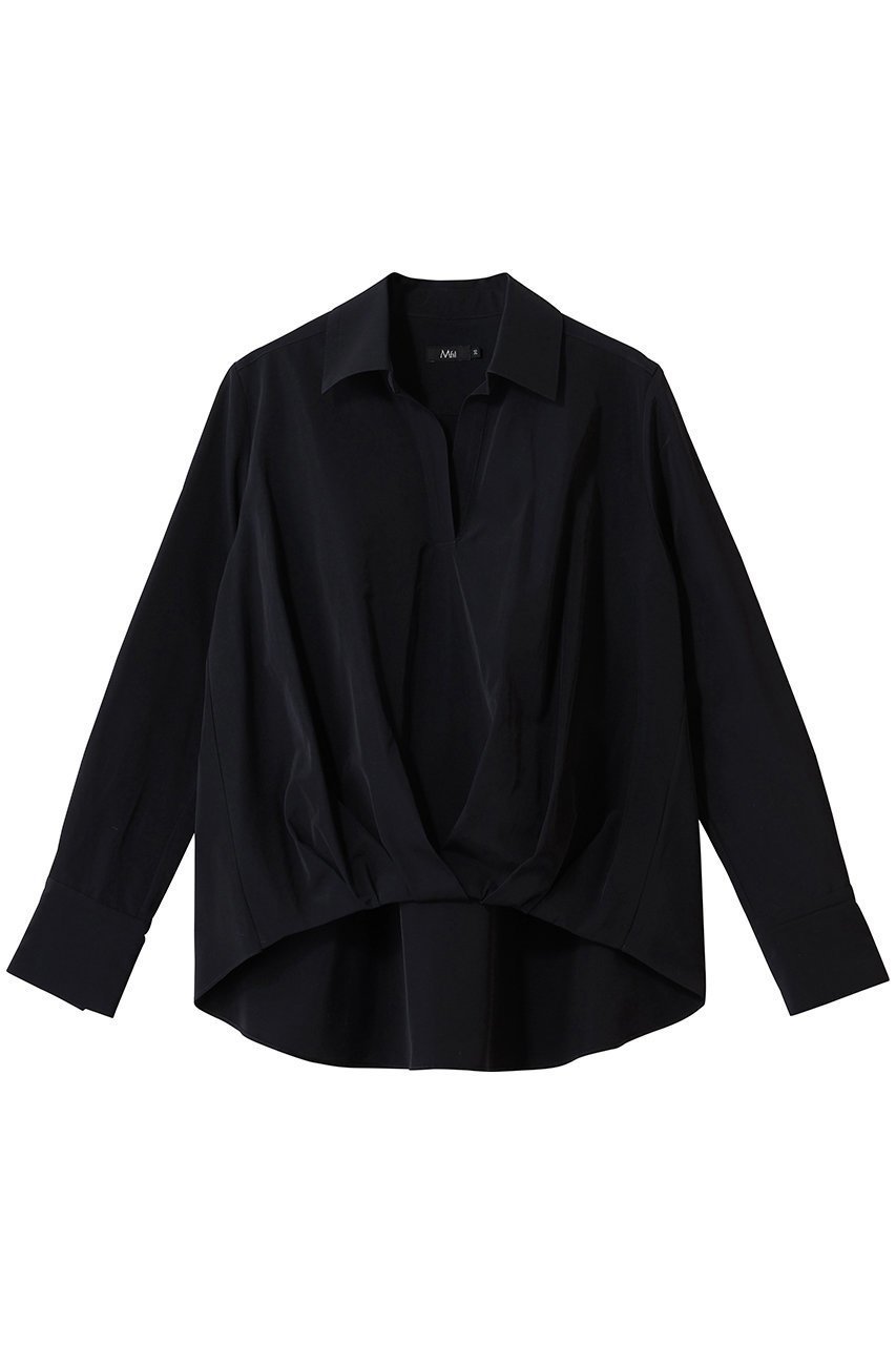 【エムフィル/M Fil】のトリアセテート コットン タイプライター フロントタックブラウス インテリア・キッズ・メンズ・レディースファッション・服の通販 founy(ファニー) ファッション Fashion レディースファッション Fashion for Women トップス・カットソー Cut & Sew Tops シャツ・ブラウス・オフィスカジュアル Elegant Blouses & Button-Ups 2026年 2026 カフス Cuff Design スリーブ Sleeve, Long Sleeve / Short Sleeve タイプライター Typewriter Fabric, Crisp Cotton フォルム Silhouette, Form ロング Long, Long-Length 夏 Summer 春 Spring S/S・春夏 SS, Spring/Summer, Warm Season ネイビー|ID: prp329100004784694 ipo3291000000034735052