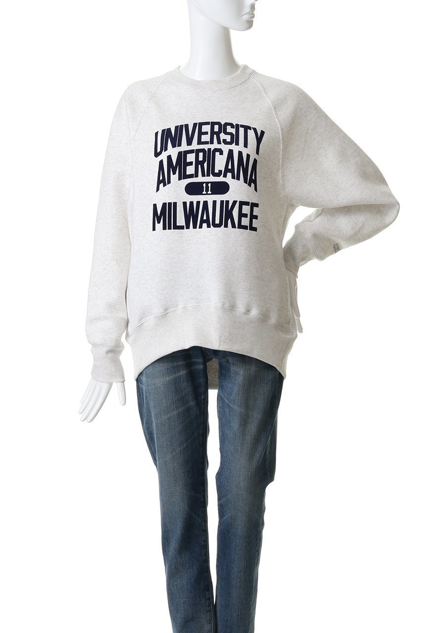 【アメリカーナ/Americana】のボリュームスリーブクルースウェット 人気、トレンドファッション・服の通販 founy(ファニー) 　ファッション　Fashion　レディースファッション　Fashion for Women　トップス・カットソー　Cut & Sew Tops　シャツ・ブラウス・オフィスカジュアル　Elegant Blouses & Button-Ups　レディースパーカー・カジュアルフーディー　Casual Hoodies & Sweatshirts　ロングTシャツ・Tシャツ　Longline T-Shirts & Tees　スウェット・クルーネックトップス　Sweatshirts & Crewnecks / Relaxed Fit Sweat Tops　カットソー・ベーシックTシャツ　Cut-and-Sewn Tops / Stretch Tees & Basics　ボリューム袖・フリルスリーブブラウス　Voluminous & Ruffle Sleeves / Puffy Sleeve Tops　スリーブ　Sleeve, Long Sleeve / Short Sleeve　デニム　Denim, Jeans Material　フロント　Front, Front Design　ロング　Long, Long-Length　新作・新入荷　New Arrivals / New In　other-2|ID: prp329100004784701 ipo3291000000034735100