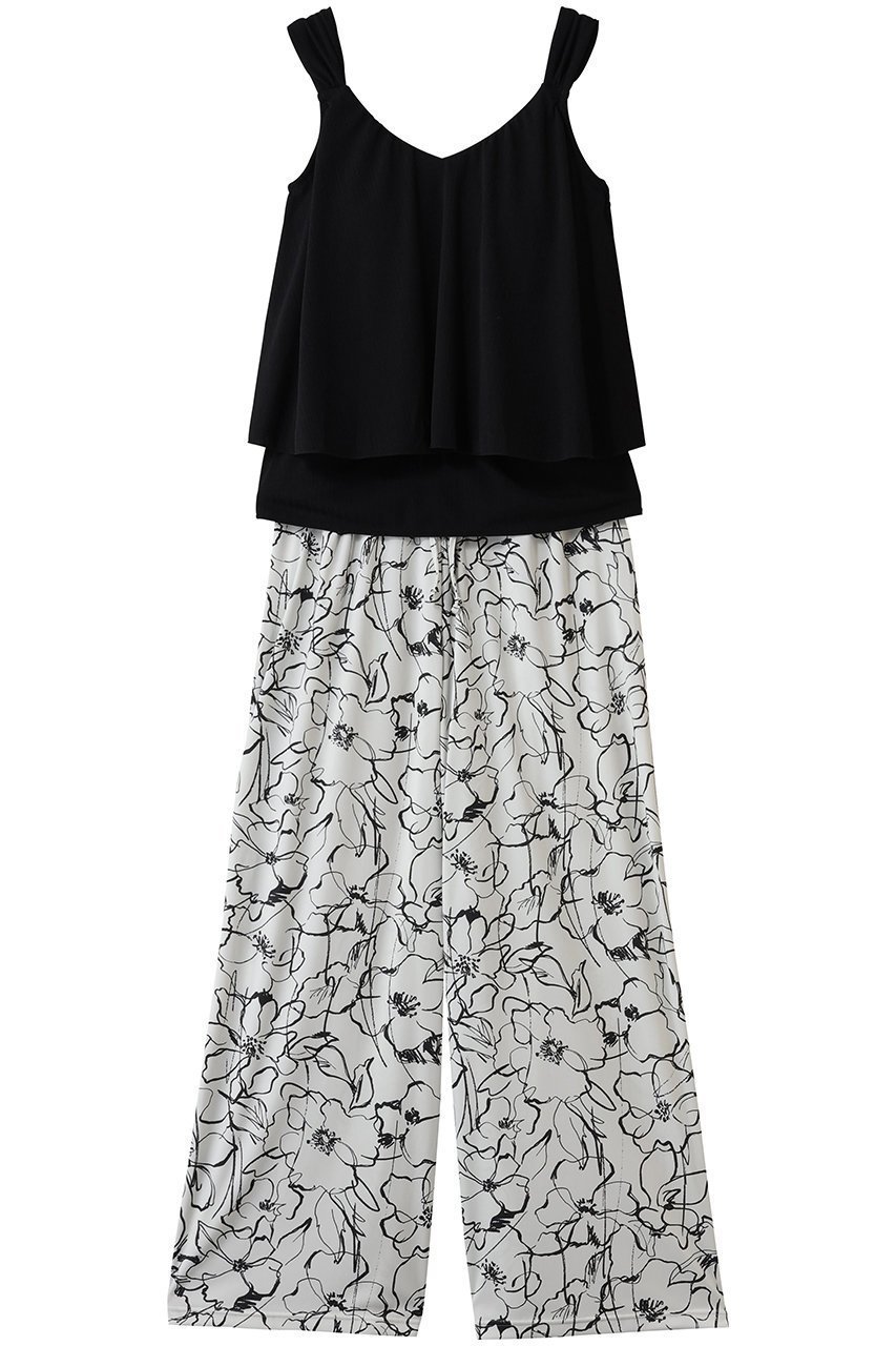 【コーラルヴェール/Coral Veil】のロングパンツセット インテリア・キッズ・メンズ・レディースファッション・服の通販 founy(ファニー) 　ファッション　Fashion　レディースファッション　Fashion for Women　水着　Swimwear　レディース水着・ビーチウェア　Swimwear & Beachwear　2026年　2026　ショーツ　Shorts, Short Pants　スポーツ　Sports, Activewear　セットアップ　Set-Up, Coordinated Outfit　ビーチ　Beach, Seaside　フラワー　Flower, Floral　モダン　Modern, Contemporary　ロング　Long, Long-Length　夏　Summer　春　Spring　S/S・春夏　SS, Spring/Summer, Warm Season　水着　Swimsuit, Swimwear　ブラック9M/11L|ID: prp329100004784703 ipo3291000000034735113