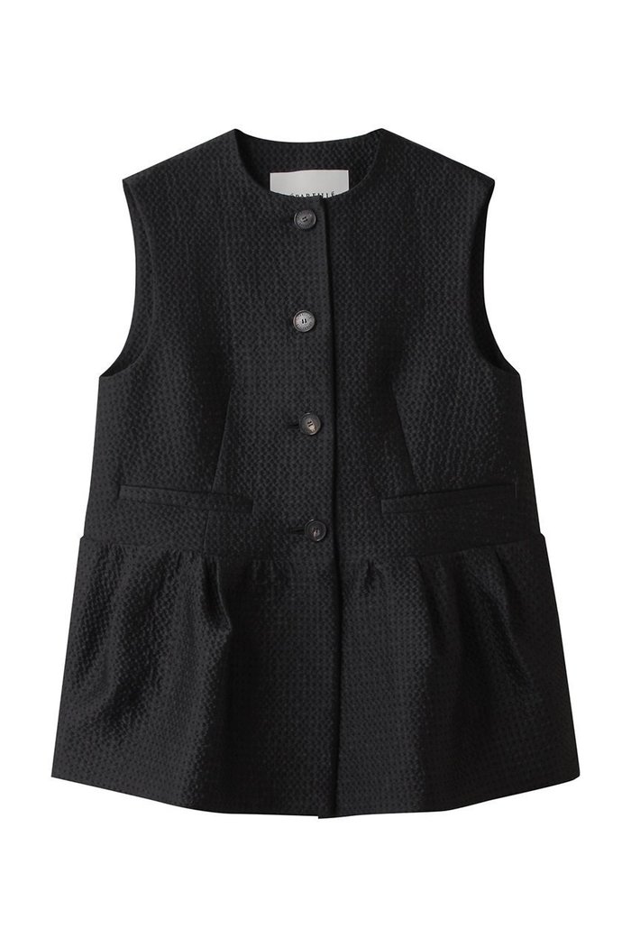 【デパリエ/DEPAREILLE】のコットンシルクジャカードジレ インテリア・キッズ・メンズ・レディースファッション・服の通販 founy(ファウニー) https://founy.com/ ファッション Fashion レディースファッション Fashion for Women アウター Coat / Outerwear Collection レディースジャケット・軽アウター Jackets シルク Silk, 100% Silk ジャカード／ジャガード Jacquard, Woven Pattern ジャケット Jacket, Outerwear ベスト Vest, Waistcoat エレガント 上品 Elegant |ID: prp329100004784706 ipo3291000000036803879