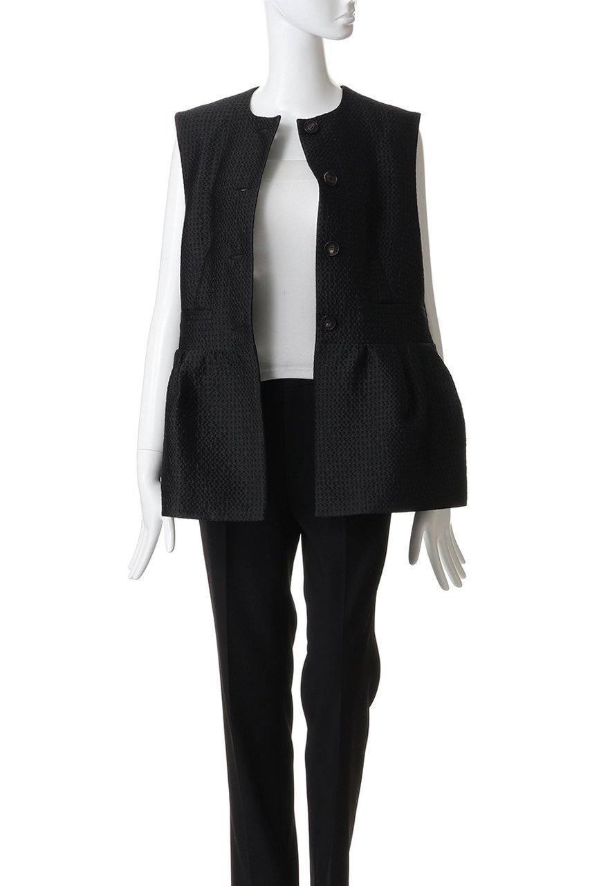 【デパリエ/DEPAREILLE】のコットンシルクジャカードジレ 人気、トレンドファッション・服の通販 founy(ファニー) 　ファッション　Fashion　レディースファッション　Fashion for Women　アウター　Coat / Outerwear Collection　レディースジャケット・軽アウター　Jackets　シルク　Silk, 100% Silk　ジャカード／ジャガード　Jacquard, Woven Pattern　ジャケット　Jacket, Outerwear　ベスト　Vest, Waistcoat　エレガント 上品　Elegant　other-7|ID: prp329100004784706 ipo3291000000036803897