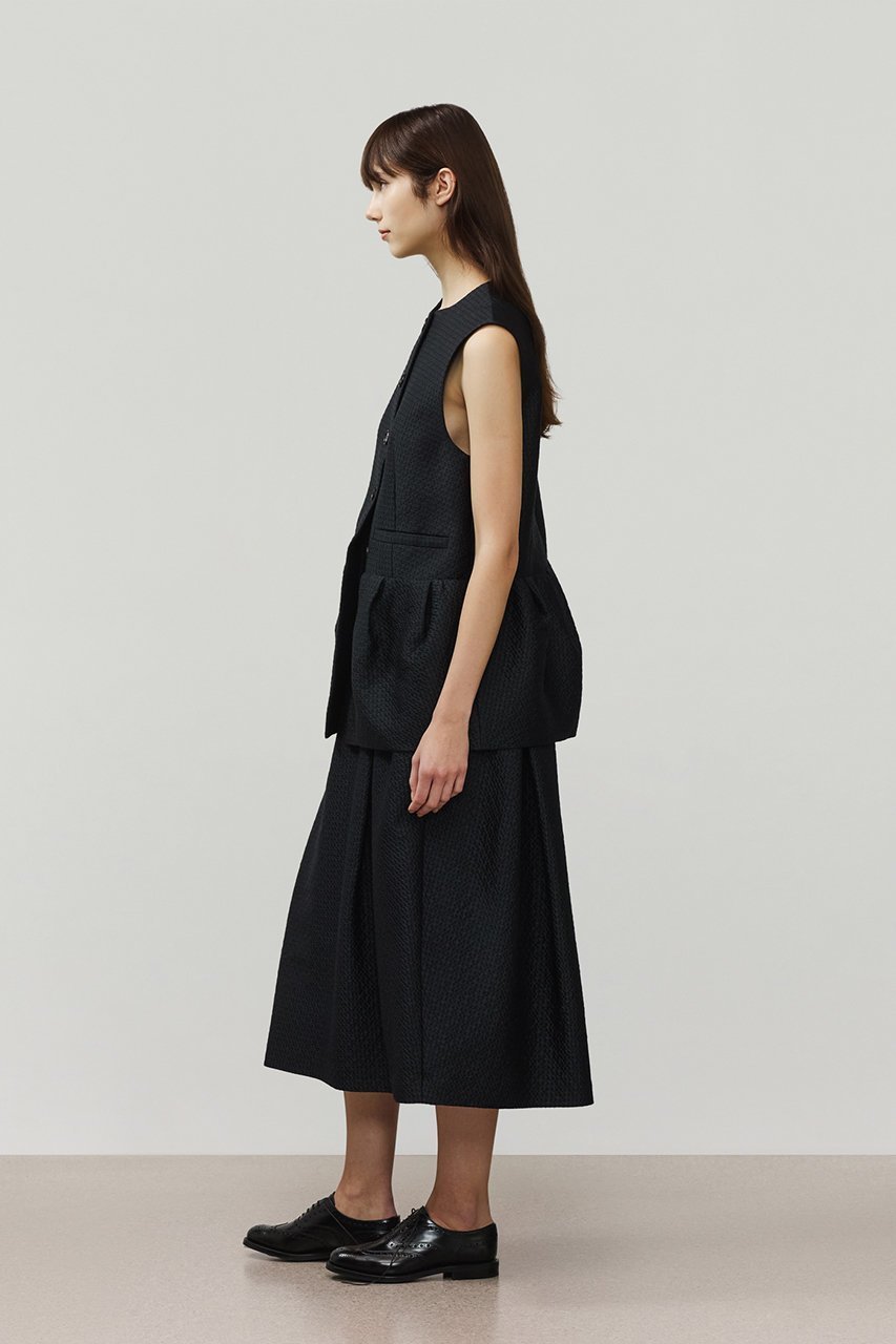 【デパリエ/DEPAREILLE】のコットンシルクジャカードジレ 人気、トレンドファッション・服の通販 founy(ファニー) 　ファッション　Fashion　レディースファッション　Fashion for Women　アウター　Coat / Outerwear Collection　レディースジャケット・軽アウター　Jackets　シルク　Silk, 100% Silk　ジャカード／ジャガード　Jacquard, Woven Pattern　ジャケット　Jacket, Outerwear　ベスト　Vest, Waistcoat　エレガント 上品　Elegant　other-8|ID: prp329100004784706 ipo3291000000036803900