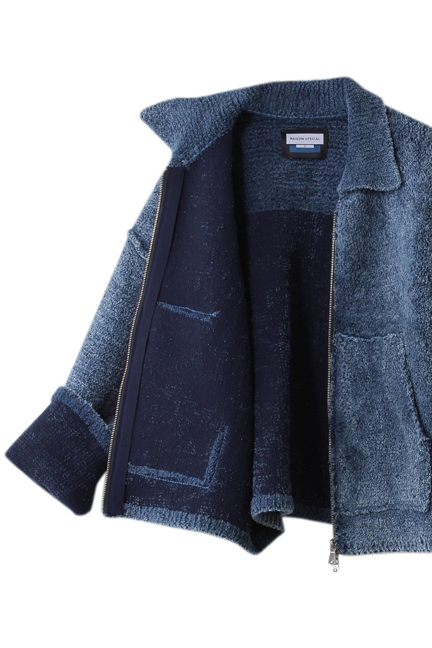 【メゾンスペシャル/MAISON SPECIAL】の【UNISEX】フェードヤーン襟付きZIPニットブルゾン 人気、トレンドファッション・服の通販 founy(ファニー) ファッション Fashion レディースファッション Fashion for Women トップス・カットソー Cut & Sew Tops ニット Knit Tops & Sweaters カーディガン・羽織り Layered Style Cardigans ユニセックス Unisex, Genderless カーディガン Cardigan, Knitwear バランス Balance, Style Balance ブルゾン Blouson, Bomber Jacket ポケット Pocket, Pocket Detail other-7|ID: prp329100004784715 ipo3291000000035715922