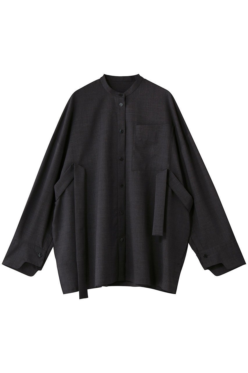 【エンフォルド/ENFOLD】のMANY-STYLE OVER SHIRT インテリア・キッズ・メンズ・レディースファッション・服の通販 founy(ファニー) 　ファッション　Fashion　レディースファッション　Fashion for Women　トップス・カットソー　Cut & Sew Tops　シャツ・ブラウス・オフィスカジュアル　Elegant Blouses & Button-Ups　2026年　2026　ストレッチ　Stretch, Stretchy Fabric　スリーブ　Sleeve, Long Sleeve / Short Sleeve　リボン　Ribbon, Bow　ロング　Long, Long-Length　夏　Summer　春　Spring　S/S・春夏　SS, Spring/Summer, Warm Season　羽織　Haori, Light Jacket　チャコールグレー|ID: prp329100004786981 ipo3291000000036137657