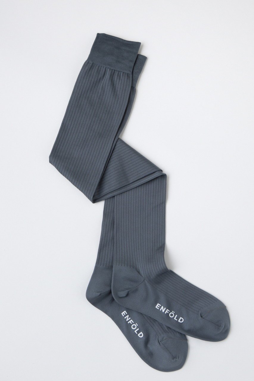【エンフォルド/ENFOLD】の【12/3 20:00販売開始】RIB KNEE-SOCKS インテリア・キッズ・メンズ・レディースファッション・服の通販 founy(ファニー) 　ファッション　Fashion　レディースファッション　Fashion for Women　ソックス&靴下　Socks & Hosiery　レッグウェア・ストッキング　Legwear & Hosiery　2026年　2026　おすすめ　Recommended / Our Picks　ソックス　Socks, Hosiery　夏　Summer　春　Spring　S/S・春夏　SS, Spring/Summer, Warm Season　グレー|ID: prp329100004787002 ipo3291000000034744961
