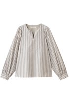 【プレインピープル/PLAIN PEOPLE】のコットンスキッパーブラウス ベージュ×ブラック|ID: prp329100004787013 ipo3291000000035861490