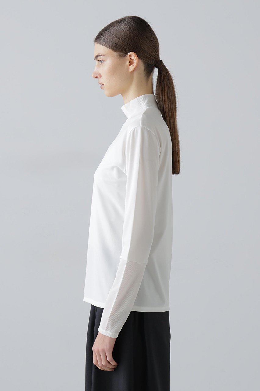 【アドーア/ADORE】のハイツイストスムーストップス 人気、トレンドファッション・服の通販 founy(ファニー) ファッション Fashion レディースファッション Fashion for Women トップス・カットソー Cut & Sew Tops シャツ・ブラウス・オフィスカジュアル Elegant Blouses & Button-Ups ロングTシャツ・Tシャツ Longline T-Shirts & Tees カットソー・ベーシックTシャツ Cut-and-Sewn Tops / Stretch Tees & Basics シンプル Simple, Minimal スリーブ Sleeve, Long Sleeve / Short Sleeve ダブル Double, Double-Breasted テレコ Ribbed, Rib Stitch ロング Long, Long-Length エレガント 上品 Elegant 新作・新入荷 New Arrivals / New In other-4|ID: prp329100004789307 ipo3291000000034754932