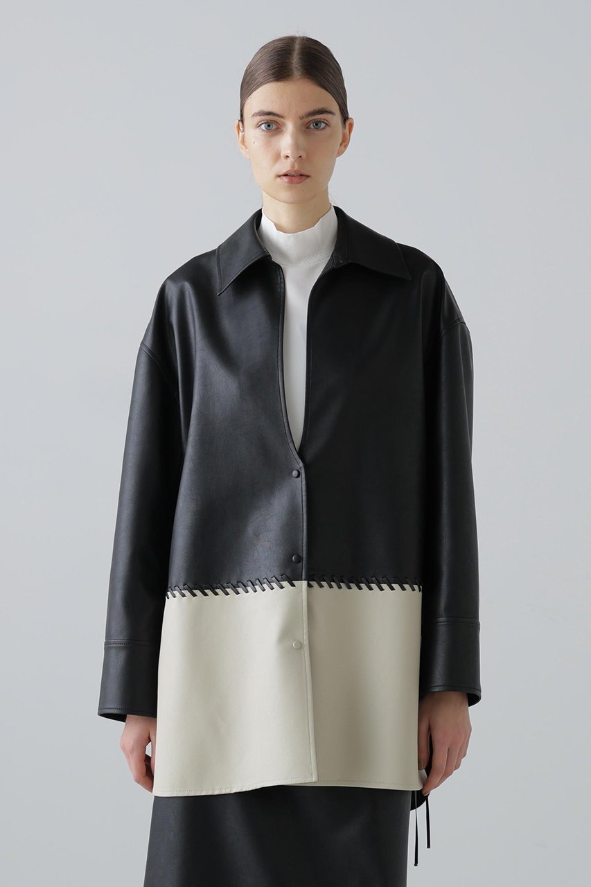 【アドーア/ADORE】のレースアップフェイクレザージャケット 人気、トレンドファッション・服の通販 founy(ファニー) 　ファッション　Fashion　レディースファッション　Fashion for Women　アウター　Coat / Outerwear Collection　レディースジャケット・軽アウター　Jackets　おすすめ　Recommended / Our Picks　ジャケット　Jacket, Outerwear　セットアップ　Set-Up, Coordinated Outfit　フェミニン　Feminine, Girly　ボンディング　Bonding, Bonded Fabric　新作・新入荷　New Arrivals / New In　other-2|ID: prp329100004789309 ipo3291000000034754949