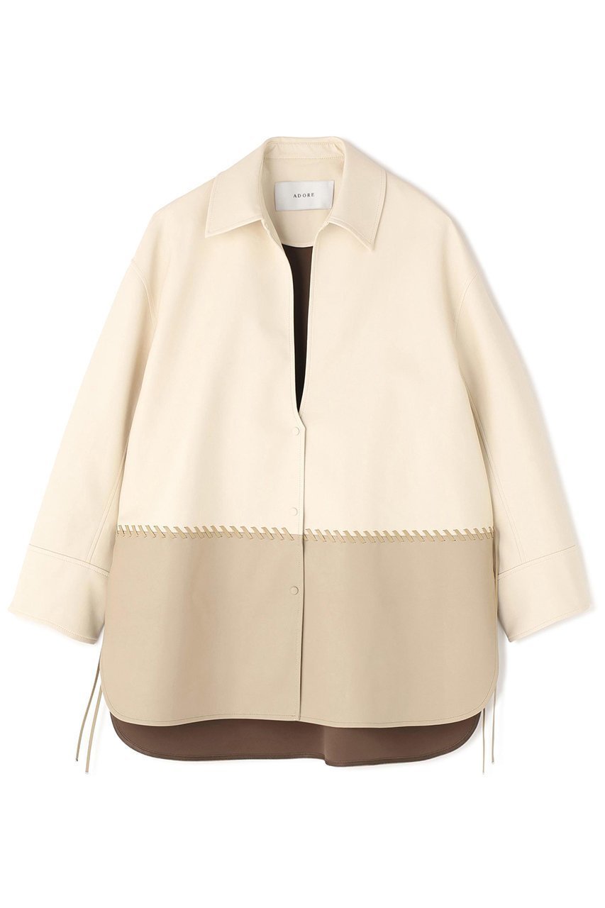 【アドーア/ADORE】のレースアップフェイクレザージャケット インテリア・キッズ・メンズ・レディースファッション・服の通販 founy(ファニー) 　ファッション　Fashion　レディースファッション　Fashion for Women　アウター　Coat / Outerwear Collection　レディースジャケット・軽アウター　Jackets　おすすめ　Recommended / Our Picks　ジャケット　Jacket, Outerwear　セットアップ　Set-Up, Coordinated Outfit　フェミニン　Feminine, Girly　ボンディング　Bonding, Bonded Fabric　ホワイト|ID: prp329100004789309 ipo3291000000035850548