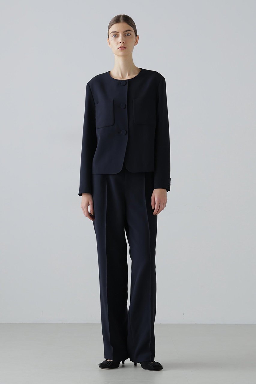 【アドーア/ADORE】のストレッチジョーゼットパンツ 人気、トレンドファッション・服の通販 founy(ファニー) 　ファッション　Fashion　レディースファッション　Fashion for Women　パンツ　Pants & Trousers　おすすめ　Recommended / Our Picks　ジャケット　Jacket, Outerwear　ジョーゼット　Georgette, Semi-Sheer Fabric　ストレッチ　Stretch, Stretchy Fabric　ストレート　Straight, Straight Cut　セットアップ　Set-Up, Coordinated Outfit　エレガント 上品　Elegant　新作・新入荷　New Arrivals / New In　other-4|ID: prp329100004789315 ipo3291000000034755008