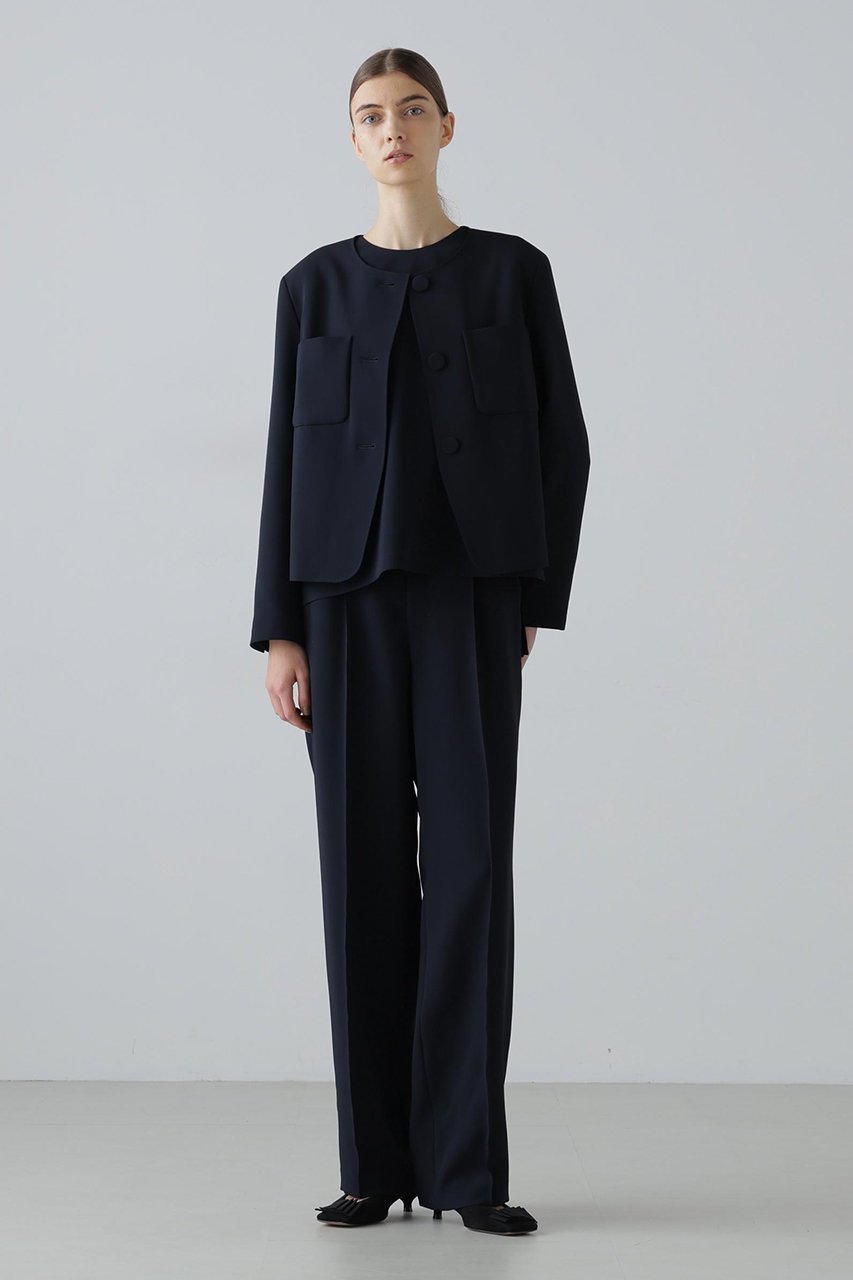 【アドーア/ADORE】のストレッチジョーゼットパンツ 人気、トレンドファッション・服の通販 founy(ファニー) 　ファッション　Fashion　レディースファッション　Fashion for Women　パンツ　Pants & Trousers　おすすめ　Recommended / Our Picks　ジャケット　Jacket, Outerwear　ジョーゼット　Georgette, Semi-Sheer Fabric　ストレッチ　Stretch, Stretchy Fabric　ストレート　Straight, Straight Cut　セットアップ　Set-Up, Coordinated Outfit　エレガント 上品　Elegant　新作・新入荷　New Arrivals / New In　other-5|ID: prp329100004789315 ipo3291000000034755009