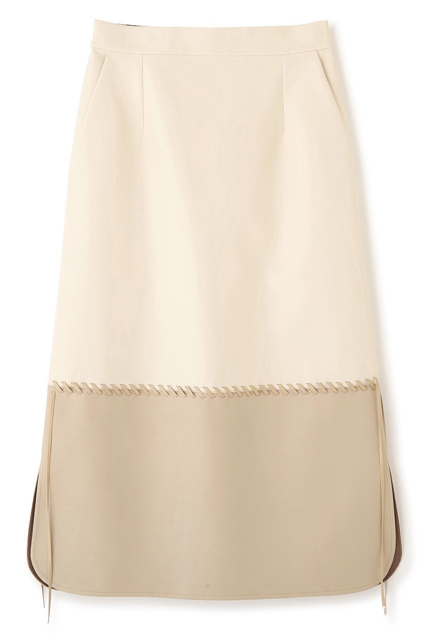 【アドーア/ADORE】のレースアップフェイクレザースカート インテリア・キッズ・メンズ・レディースファッション・服の通販 founy(ファニー) 　ファッション　Fashion　レディースファッション　Fashion for Women　スカート　Skirts　ロングスカート　Long Skirts / Maxi & Midi Skirts　おすすめ　Recommended / Our Picks　シンプル　Simple, Minimal　ジャケット　Jacket, Outerwear　ストレート　Straight, Straight Cut　セットアップ　Set-Up, Coordinated Outfit　ボンディング　Bonding, Bonded Fabric　ロング　Long, Long-Length　新作・新入荷　New Arrivals / New In　ホワイト|ID: prp329100004789316 ipo3291000000034755014