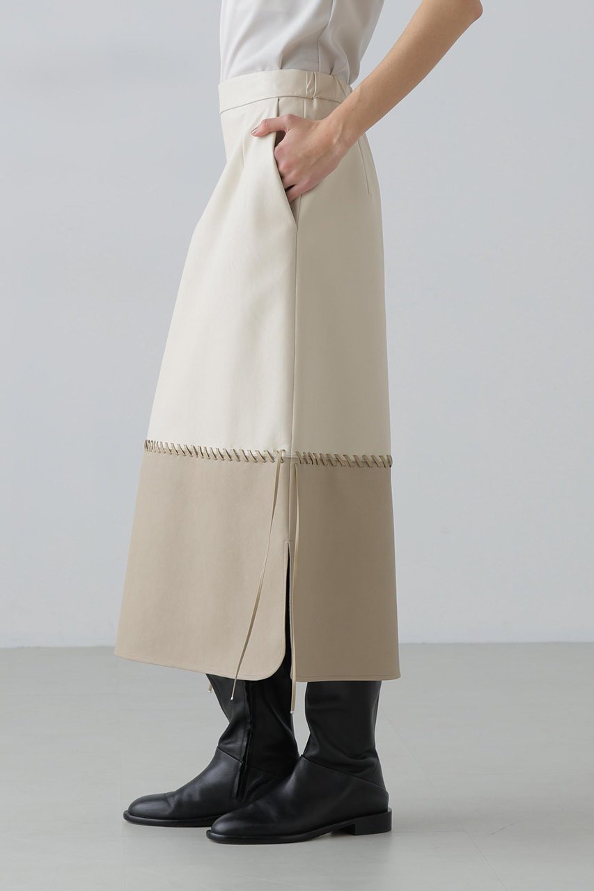 【アドーア/ADORE】のレースアップフェイクレザースカート 人気、トレンドファッション・服の通販 founy(ファニー) 　ファッション　Fashion　レディースファッション　Fashion for Women　スカート　Skirts　ロングスカート　Long Skirts / Maxi & Midi Skirts　おすすめ　Recommended / Our Picks　シンプル　Simple, Minimal　ジャケット　Jacket, Outerwear　ストレート　Straight, Straight Cut　セットアップ　Set-Up, Coordinated Outfit　ボンディング　Bonding, Bonded Fabric　ロング　Long, Long-Length　other-5|ID: prp329100004789316 ipo3291000000035974505