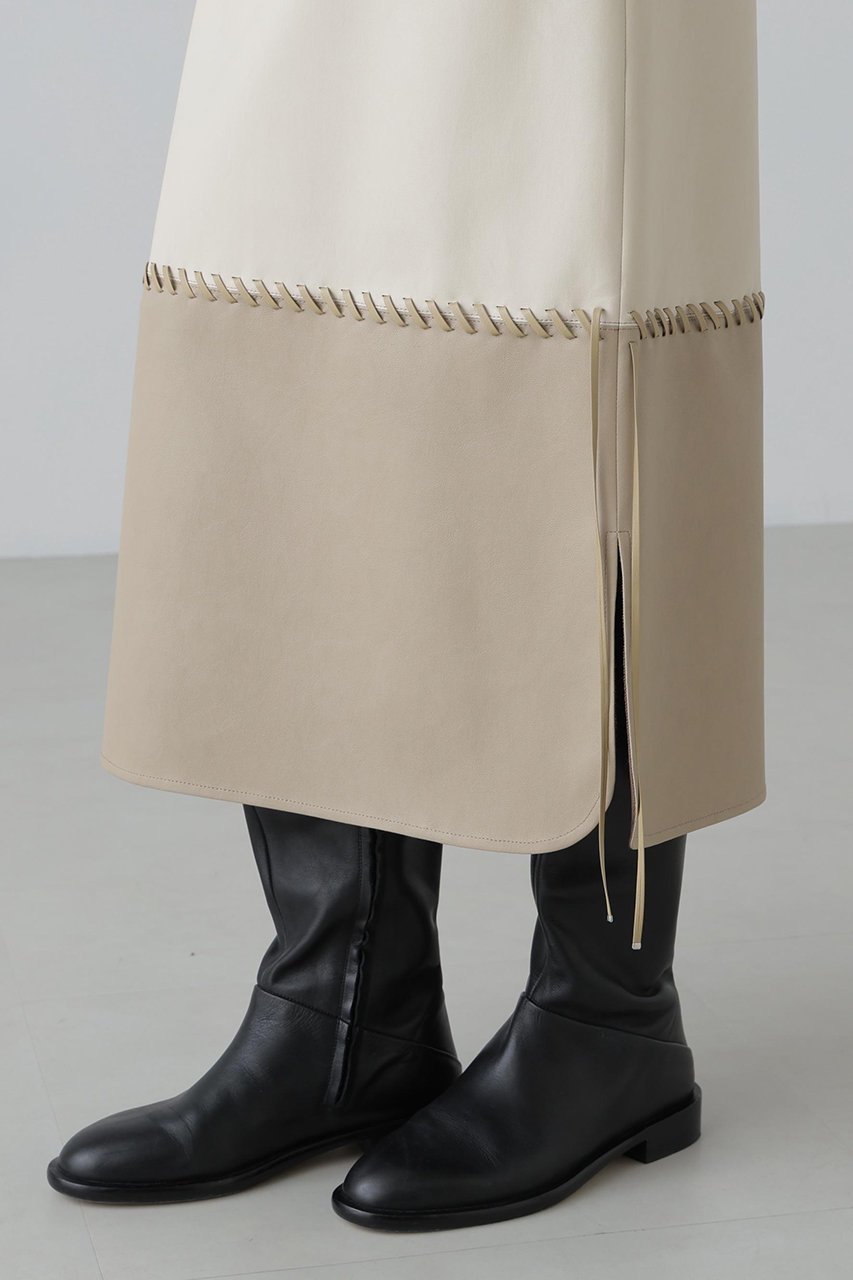 【アドーア/ADORE】のレースアップフェイクレザースカート 人気、トレンドファッション・服の通販 founy(ファニー) 　ファッション　Fashion　レディースファッション　Fashion for Women　スカート　Skirts　ロングスカート　Long Skirts / Maxi & Midi Skirts　おすすめ　Recommended / Our Picks　シンプル　Simple, Minimal　ジャケット　Jacket, Outerwear　ストレート　Straight, Straight Cut　セットアップ　Set-Up, Coordinated Outfit　ボンディング　Bonding, Bonded Fabric　ロング　Long, Long-Length　other-8|ID: prp329100004789316 ipo3291000000035974508