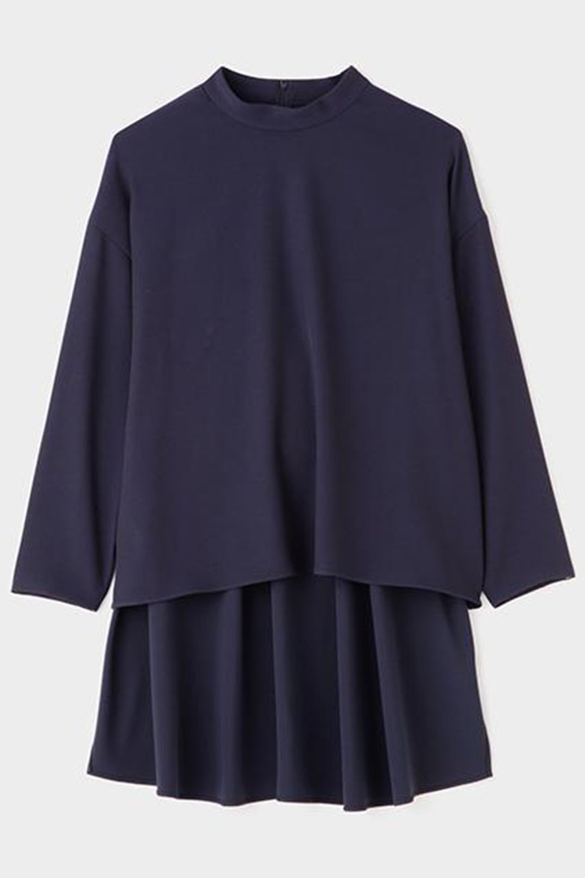 【ル フィル/LE PHIL】の2WAYツイルロングスリーブブラウス インテリア・キッズ・メンズ・レディースファッション・服の通販 founy(ファニー) 　ファッション　Fashion　レディースファッション　Fashion for Women　トップス・カットソー　Cut & Sew Tops　シャツ・ブラウス・オフィスカジュアル　Elegant Blouses & Button-Ups　シンプル　Simple, Minimal　スタンド　Stand Collar, Upright Stand　ストレッチ　Stretch, Stretchy Fabric　スリーブ　Sleeve, Long Sleeve / Short Sleeve　ツイル　Twist, Twisted Detail　ドレープ　Drape, Draping Fabric　ロング　Long, Long-Length　エレガント 上品　Elegant　長袖　Long Sleeve, Full Sleeve　ネイビー|ID: prp329100004789321 ipo3291000000035974542