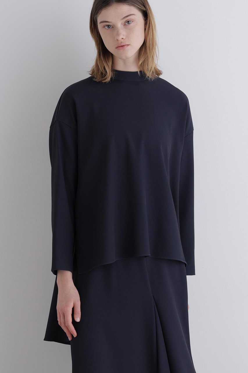 【ル フィル/LE PHIL】の2WAYツイルロングスリーブブラウス 人気、トレンドファッション・服の通販 founy(ファニー) 　ファッション　Fashion　レディースファッション　Fashion for Women　トップス・カットソー　Cut & Sew Tops　シャツ・ブラウス・オフィスカジュアル　Elegant Blouses & Button-Ups　シンプル　Simple, Minimal　スタンド　Stand Collar, Upright Stand　ストレッチ　Stretch, Stretchy Fabric　スリーブ　Sleeve, Long Sleeve / Short Sleeve　ツイル　Twist, Twisted Detail　ドレープ　Drape, Draping Fabric　ロング　Long, Long-Length　エレガント 上品　Elegant　長袖　Long Sleeve, Full Sleeve　other-2|ID: prp329100004789321 ipo3291000000035974543