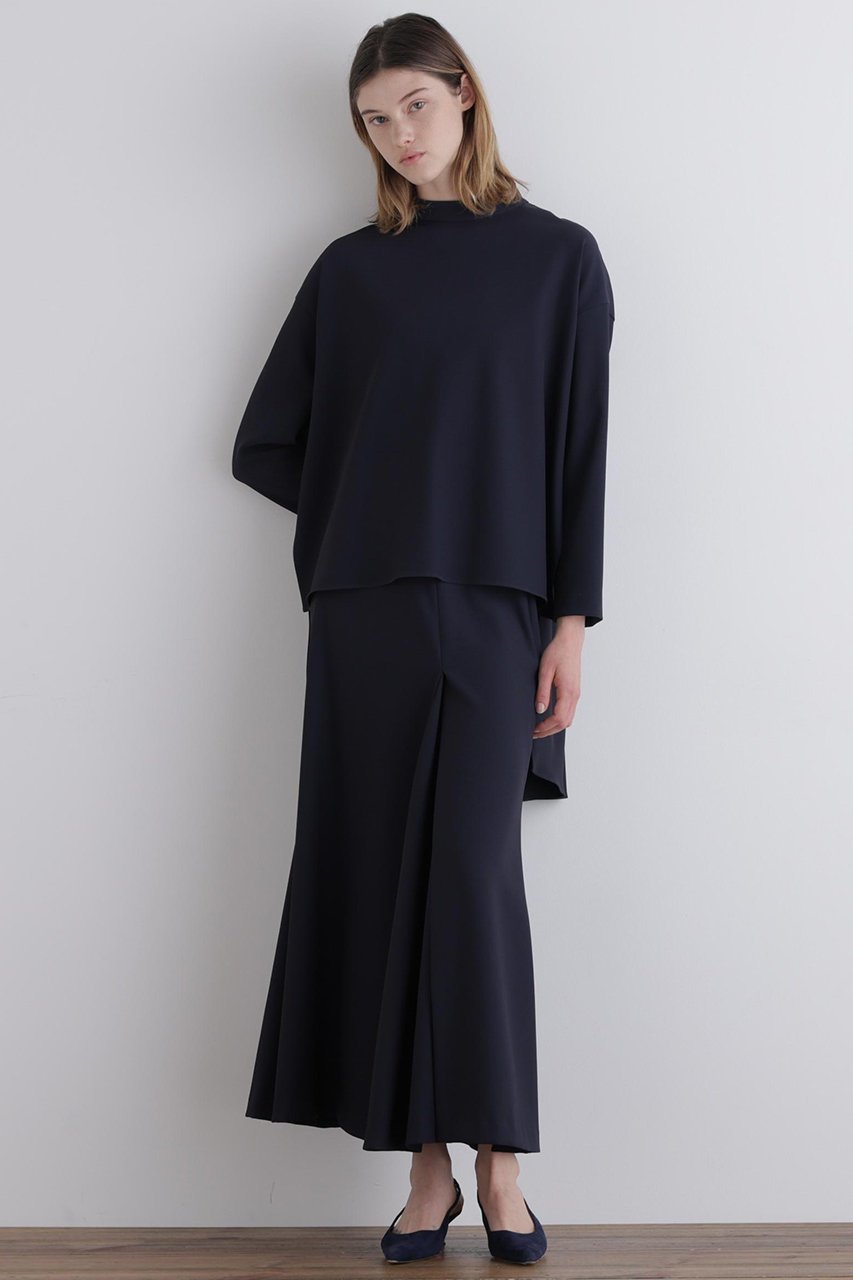 【ル フィル/LE PHIL】の2WAYツイルロングスリーブブラウス 人気、トレンドファッション・服の通販 founy(ファニー) 　ファッション　Fashion　レディースファッション　Fashion for Women　トップス・カットソー　Cut & Sew Tops　シャツ・ブラウス・オフィスカジュアル　Elegant Blouses & Button-Ups　シンプル　Simple, Minimal　スタンド　Stand Collar, Upright Stand　ストレッチ　Stretch, Stretchy Fabric　スリーブ　Sleeve, Long Sleeve / Short Sleeve　ツイル　Twist, Twisted Detail　ドレープ　Drape, Draping Fabric　ロング　Long, Long-Length　エレガント 上品　Elegant　長袖　Long Sleeve, Full Sleeve　other-3|ID: prp329100004789321 ipo3291000000035974544