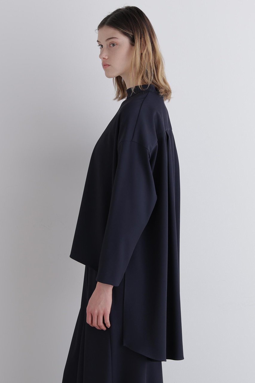 【ル フィル/LE PHIL】の2WAYツイルロングスリーブブラウス 人気、トレンドファッション・服の通販 founy(ファニー) 　ファッション　Fashion　レディースファッション　Fashion for Women　トップス・カットソー　Cut & Sew Tops　シャツ・ブラウス・オフィスカジュアル　Elegant Blouses & Button-Ups　シンプル　Simple, Minimal　スタンド　Stand Collar, Upright Stand　ストレッチ　Stretch, Stretchy Fabric　スリーブ　Sleeve, Long Sleeve / Short Sleeve　ツイル　Twist, Twisted Detail　ドレープ　Drape, Draping Fabric　ロング　Long, Long-Length　エレガント 上品　Elegant　長袖　Long Sleeve, Full Sleeve　other-5|ID: prp329100004789321 ipo3291000000035974546