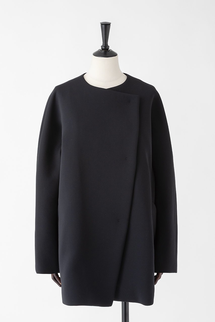 【オーヴィル/EAUVIRE】のスキューバショートコート インテリア・キッズ・メンズ・レディースファッション・服の通販 founy(ファニー) 　ファッション　Fashion　レディースファッション　Fashion for Women　アウター　Coat / Outerwear Collection　コート・ロングコート・ピーコート　Long Coats, Peacoats & More　2026年　2026　ショルダー　Shoulder, Shoulder Strap　ショート　Short, Short Length　ストレッチ　Stretch, Stretchy Fabric　夏　Summer　日本製　Made In Japan　春　Spring　S/S・春夏　SS, Spring/Summer, Warm Season　ブラック|ID: prp329100004789389 ipo3291000000034755601