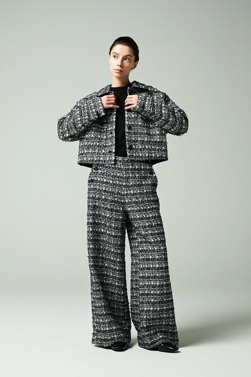 【オーヴィル/EAUVIRE】のミックスツイードパンツ 人気、トレンドファッション・服の通販 founy(ファニー) 　ファッション　Fashion　レディースファッション　Fashion for Women　パンツ　Pants & Trousers　2026年　2026　おすすめ　Recommended / Our Picks　セットアップ　Set-Up, Coordinated Outfit　ツイード　Twill, Twill Weave　デニム　Denim, Jeans Material　ポケット　Pocket, Pocket Detail　ミックス　Mix, Mixed Style　夏　Summer　日本製　Made In Japan　春　Spring　S/S・春夏　SS, Spring/Summer, Warm Season　other-8|ID: prp329100004789391 ipo3291000000035974712