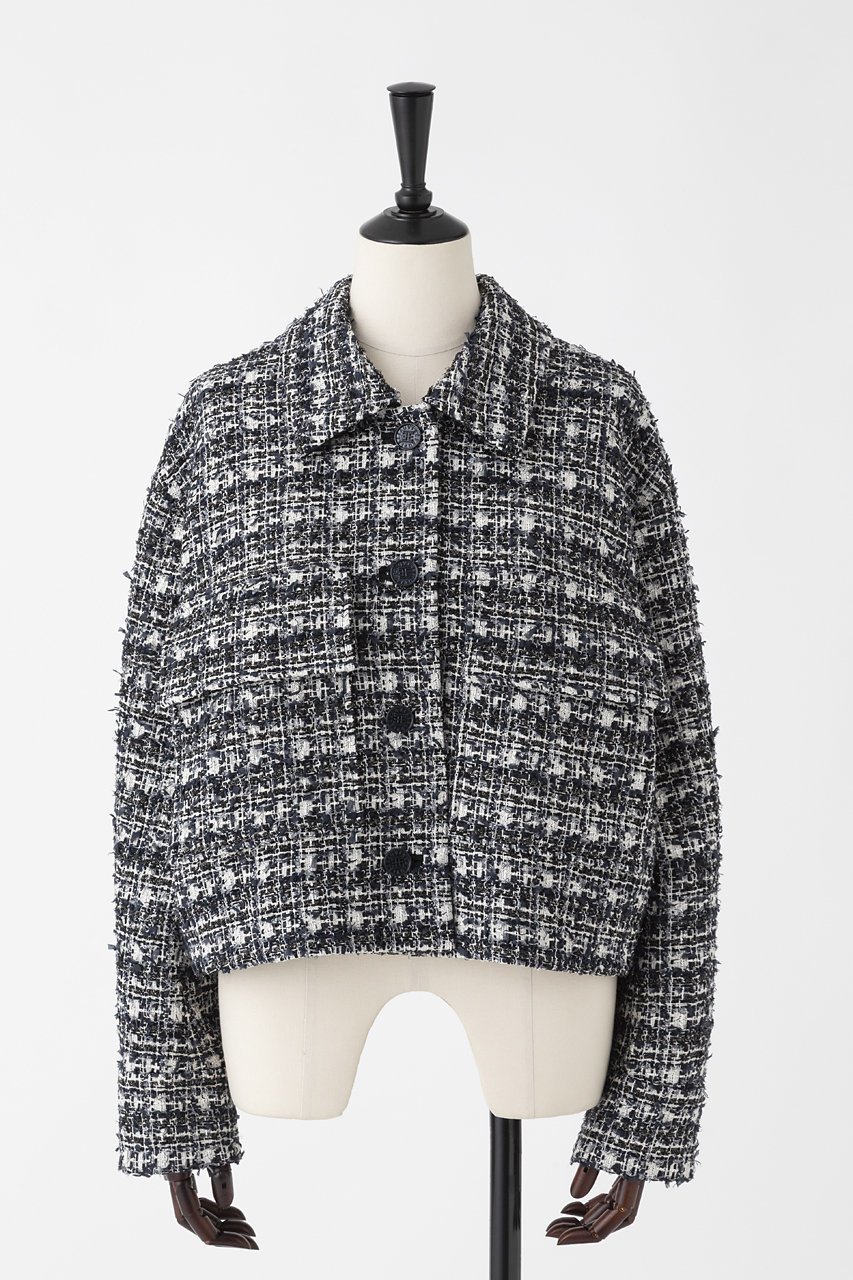【オーヴィル/EAUVIRE】のミックスツイードジャケット 人気、トレンドファッション・服の通販 founy(ファニー) 　ファッション　Fashion　レディースファッション　Fashion for Women　アウター　Coat / Outerwear Collection　レディースジャケット・軽アウター　Jackets　2026年　2026　コイン　Coin, Coin Design　ジャケット　Jacket, Outerwear　ツイード　Twill, Twill Weave　デニム　Denim, Jeans Material　バランス　Balance, Style Balance　フラップ　Flap, Flap Pocket　ポケット　Pocket, Pocket Detail　ミックス　Mix, Mixed Style　エレガント 上品　Elegant　再入荷　Restock / Back in Stock　夏　Summer　日本製　Made In Japan　春　Spring　S/S・春夏　SS, Spring/Summer, Warm Season　 other-1|ID: prp329100004789392 ipo3291000000035681065