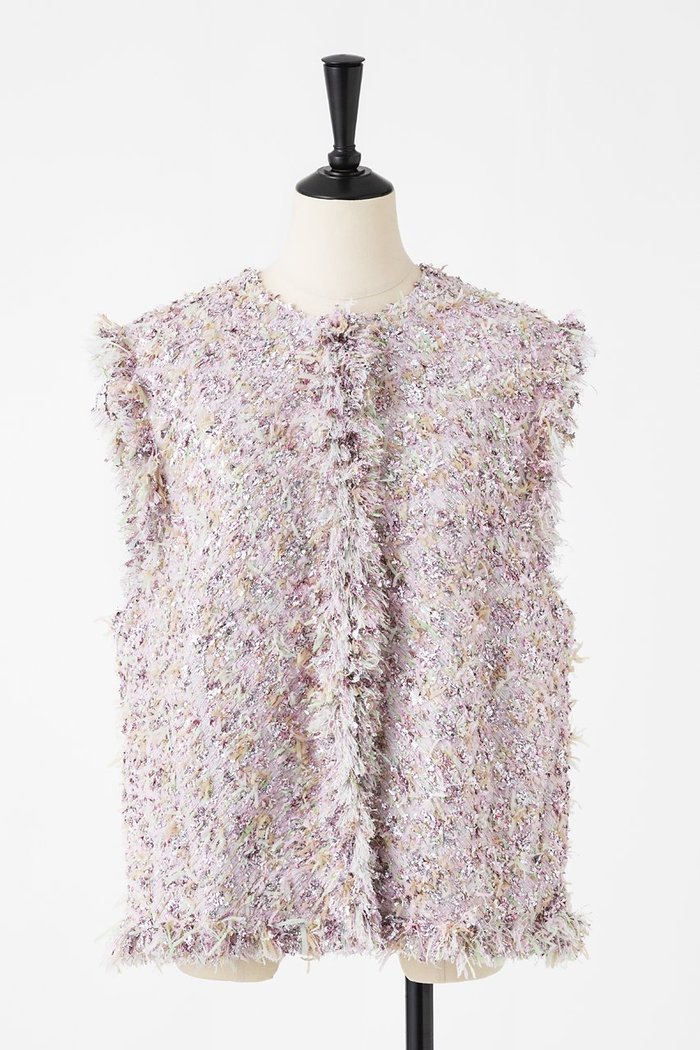 【オーヴィル/EAUVIRE】のリボンツイードジレ インテリア・キッズ・メンズ・レディースファッション・服の通販 founy(ファニー) https://founy.com/ ファッション Fashion レディースファッション Fashion for Women アウター Coat / Outerwear Collection レディースジャケット・軽アウター Jackets 2026年 2026 おすすめ Recommended / Our Picks サマー Summer, Summer Style シンプル Simple, Minimal ジャケット Jacket, Outerwear ツイード Twill, Twill Weave フリンジ Fringe, Tassel フロント Front, Front Design ベスト Vest, Waistcoat リボン Ribbon, Bow 夏 Summer 春 Spring S/S・春夏 SS, Spring/Summer, Warm Season |ID: prp329100004789395 ipo3291000000034755652