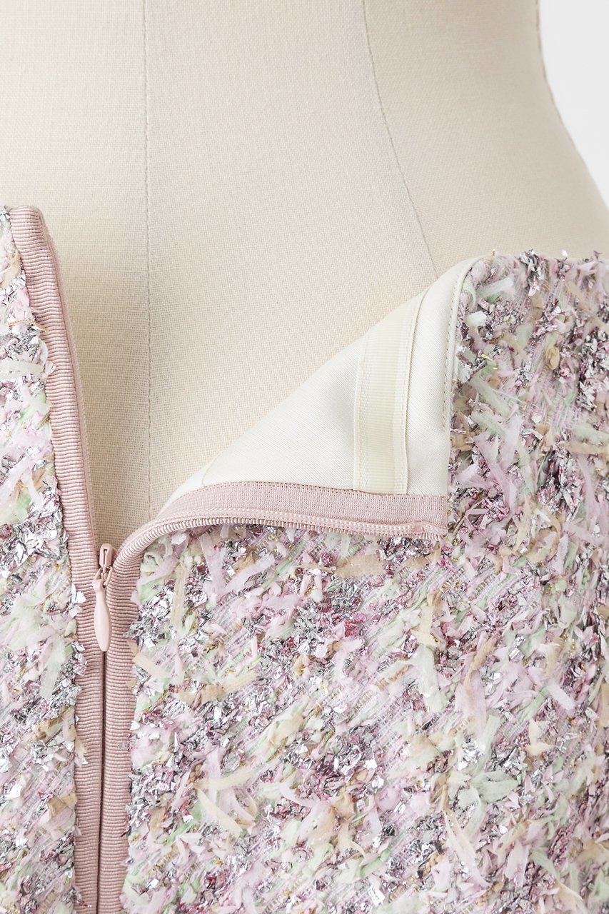 【オーヴィル/EAUVIRE】のリボンツイードスカート 人気、トレンドファッション・服の通販 founy(ファニー) 　ファッション　Fashion　レディースファッション　Fashion for Women　スカート　Skirts　おすすめ　Recommended / Our Picks　サマー　Summer, Summer Style　シンプル　Simple, Minimal　ジャカード／ジャガード　Jacquard, Woven Pattern　ツイード　Twill, Twill Weave　リボン　Ribbon, Bow　エレガント 上品　Elegant　台形　A-Line, Trapezoid Shape　other-7|ID: prp329100004789397 ipo3291000000036803833