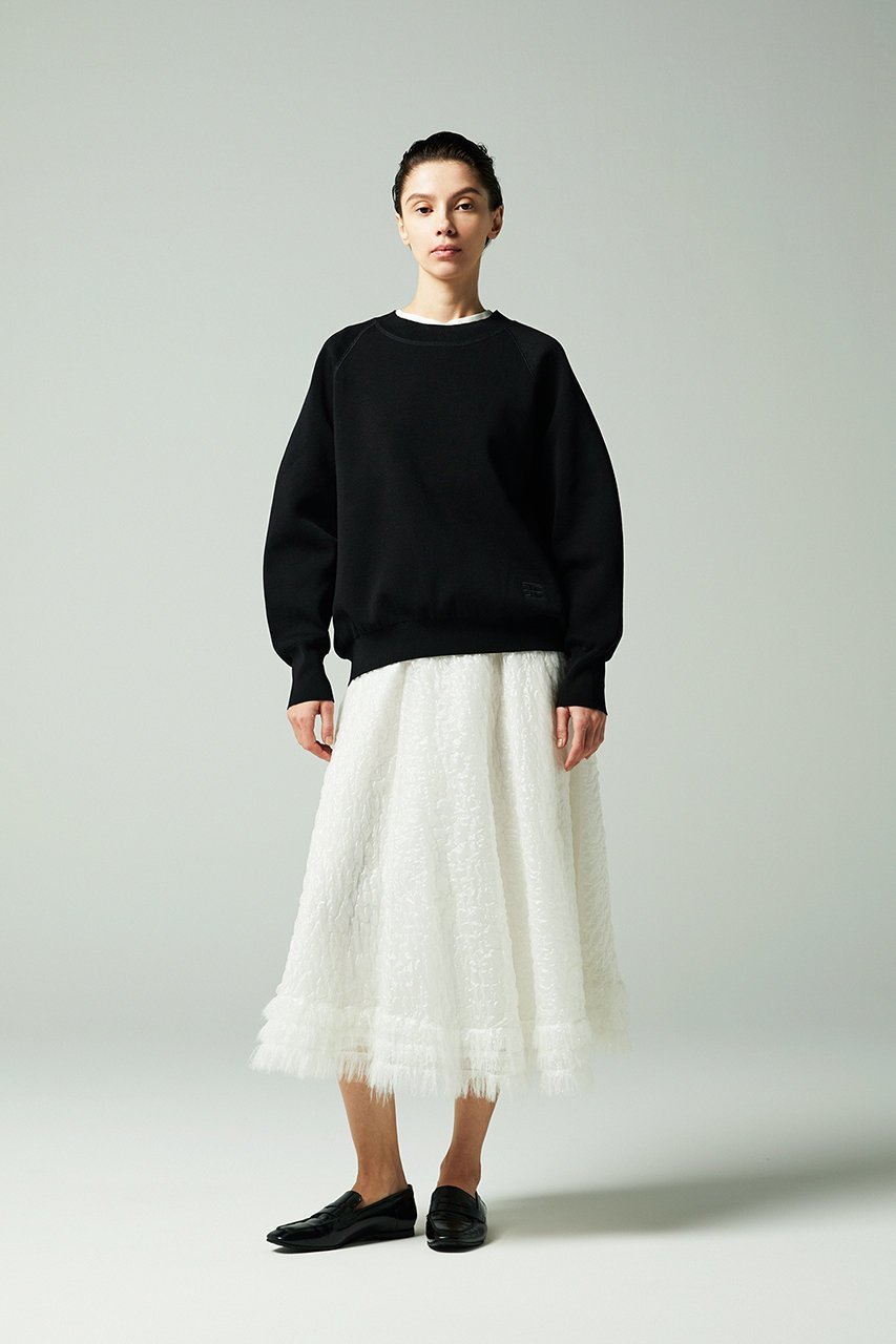 【オーヴィル/EAUVIRE】のニットスウェット 人気、トレンドファッション・服の通販 founy(ファニー) 　ファッション　Fashion　レディースファッション　Fashion for Women　トップス・カットソー　Cut & Sew Tops　ニット　Knit Tops & Sweaters　シャツ・ブラウス・オフィスカジュアル　Elegant Blouses & Button-Ups　レディースパーカー・カジュアルフーディー　Casual Hoodies & Sweatshirts　ロングTシャツ・Tシャツ　Longline T-Shirts & Tees　スウェット・クルーネックトップス　Sweatshirts & Crewnecks / Relaxed Fit Sweat Tops　カットソー・ベーシックTシャツ　Cut-and-Sewn Tops / Stretch Tees & Basics　2026年　2026　シルク　Silk, 100% Silk　ストレッチ　Stretch, Stretchy Fabric　フィット　Fit, Slim Fit　エレガント 上品　Elegant　再入荷　Restock / Back in Stock　夏　Summer　春　Spring　S/S・春夏　SS, Spring/Summer, Warm Season　other-8|ID: prp329100004789399 ipo3291000000035974740