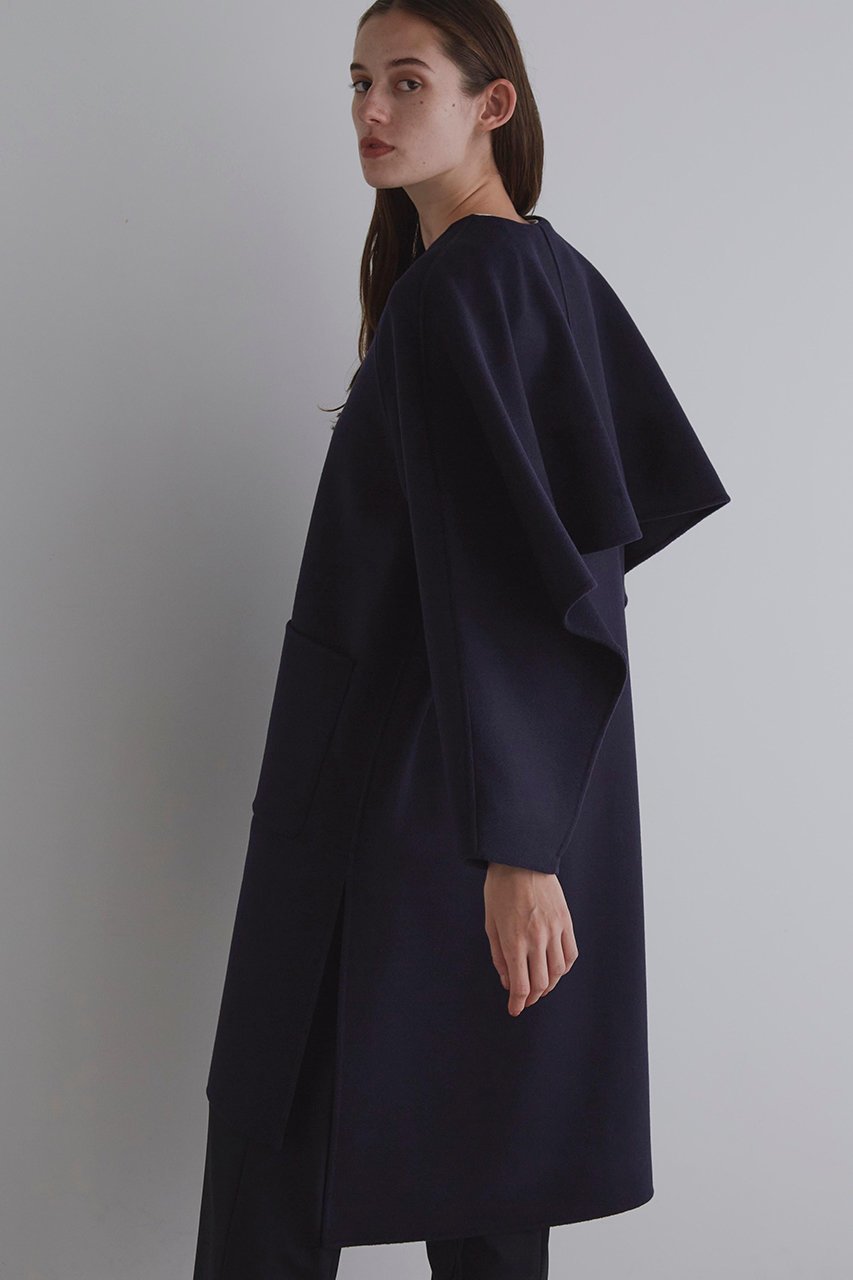 【ル フィル/LE PHIL】のピュアカシミアバックフレアコート インテリア・キッズ・メンズ・レディースファッション・服の通販 founy(ファニー) ファッション Fashion レディースファッション Fashion for Women アウター Coat / Outerwear Collection コート・ロングコート・ピーコート Long Coats, Peacoats & More シンプル Simple, Minimal スリット Slit, Slit Detail ドレープ Drape, Draping Fabric バランス Balance, Style Balance ビッグ Big, Oversized ヨーク Yoke, Yoke Design ロング Long, Long-Length ネイビー|ID: prp329100004789404 ipo3291000000035389827