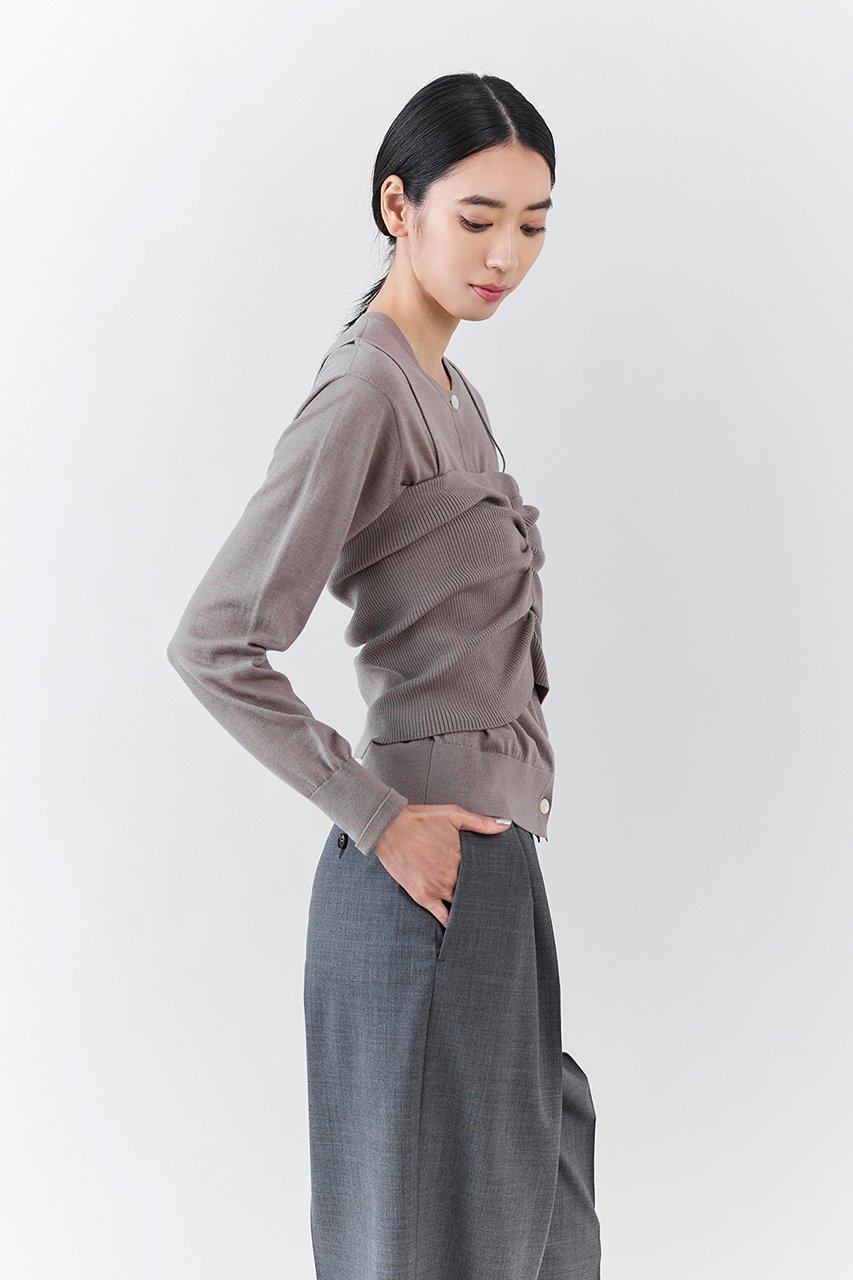 【エステータ/esteta】の【小さいサイズ】ビスチェカーディガン 人気、トレンドファッション・服の通販 founy(ファニー) ファッション Fashion レディースファッション Fashion for Women トップス・カットソー Cut & Sew Tops ニット Knit Tops & Sweaters カーディガン・羽織り Layered Style Cardigans ビスチェ Bustiers & Corset Tops / Layered Bustier Style エレガント 上品 Elegant カーディガン Cardigan, Knitwear シャーリング Shirring, Ruched ビスチェ Bustier, Corset Top A/W・秋冬 Autumn/Winter other-7|ID: prp329100004789444 ipo3291000000034756174