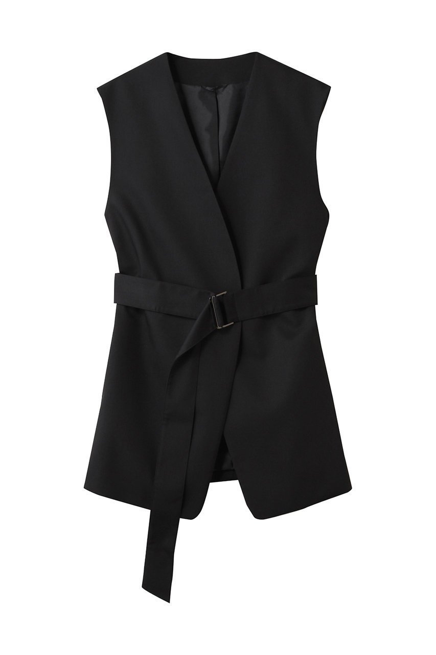 【エステータ/esteta】の【小さいサイズ】ライトダブルクロス ジレ インテリア・キッズ・メンズ・レディースファッション・服の通販 founy(ファニー) 　ファッション　Fashion　レディースファッション　Fashion for Women　アウター　Coat / Outerwear Collection　レディースジャケット・軽アウター　Jackets　シンプル　Simple, Minimal　ジャケット　Jacket, Outerwear　ドレープ　Drape, Draping Fabric　ベスト　Vest, Waistcoat　マニッシュ　Mannish, Boyish　エレガント 上品　Elegant　ブラック|ID: prp329100004789445 ipo3291000000034756177