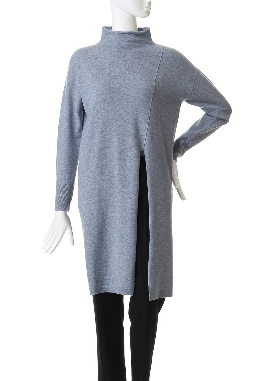 【エステータ/esteta】の【小さいサイズ】クロスニット 人気、トレンドファッション・服の通販 founy(ファニー) 　ファッション　Fashion　レディースファッション　Fashion for Women　トップス・カットソー　Cut & Sew Tops　ニット　Knit Tops & Sweaters　カジュアルプルオーバー・ニットトップス　Pullovers & Knit Tops / Casual Pullovers　シンプル　Simple, Minimal　スタイリッシュ　Stylish, Fashionable　スリット　Slit, Slit Detail　ハイネック　High Neck, Mock Neck　フロント　Front, Front Design　エレガント 上品　Elegant　other-2|ID: prp329100004789451 ipo3291000000034756231