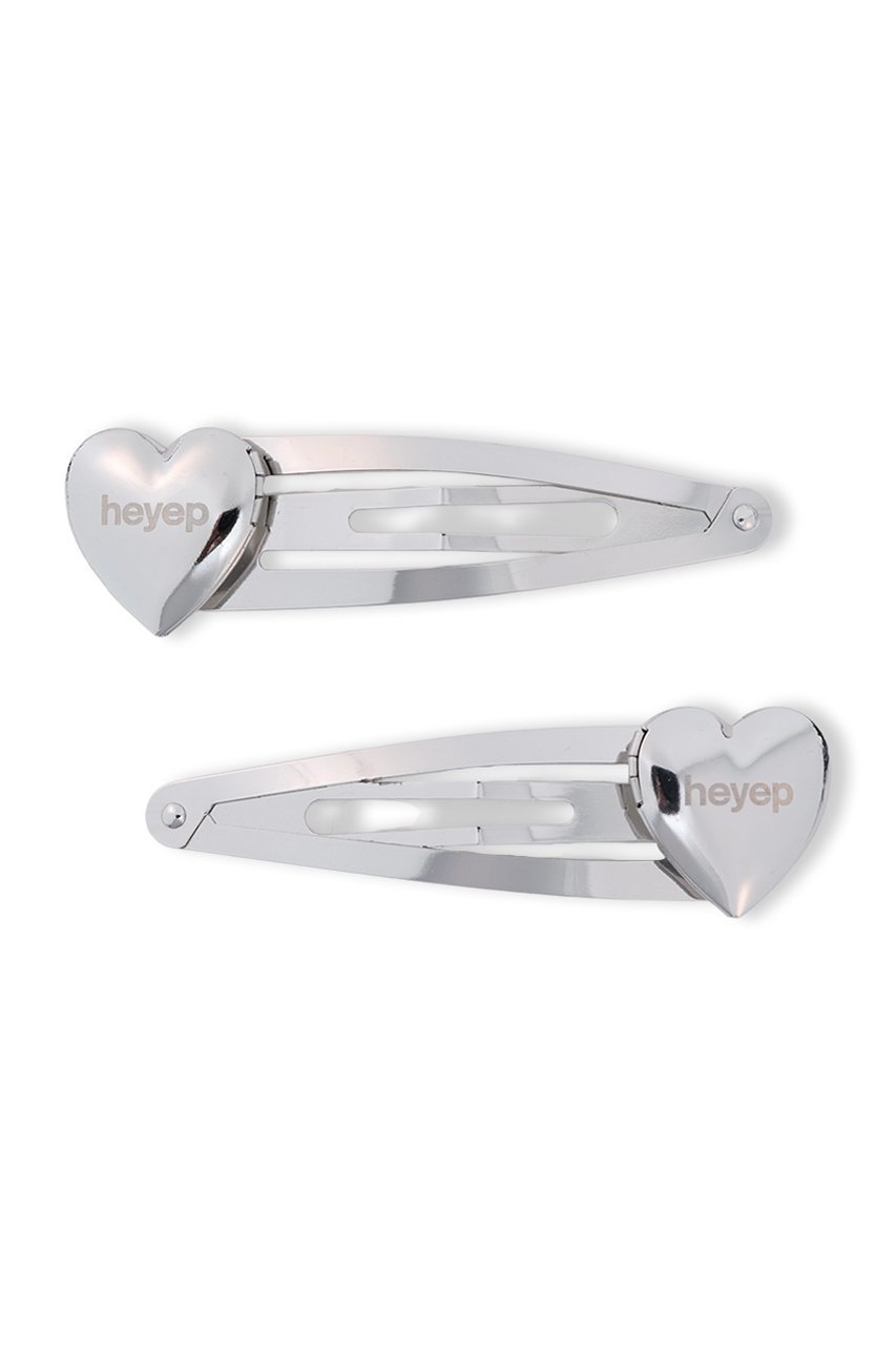 【ヘイップ/heyep】のHeart Locket Hair Clips(2P Set) インテリア・キッズ・メンズ・レディースファッション・服の通販 founy(ファニー) 　ファッション　Fashion　レディースファッション　Fashion for Women　シュシュ&ヘアアクセ/ヘアアレンジ　Scrunchies & Hair Accessories　2026年　2026　アクセサリー　Fashion Accessories　シンプル　Simple, Minimal　バレッタ　Barrette, Hair Clip　フォルム　Silhouette, Form　モチーフ　Motif, Design Theme　夏　Summer　春　Spring　S/S・春夏　SS, Spring/Summer, Warm Season　シルバー|ID: prp329100004789482 ipo3291000000036185339