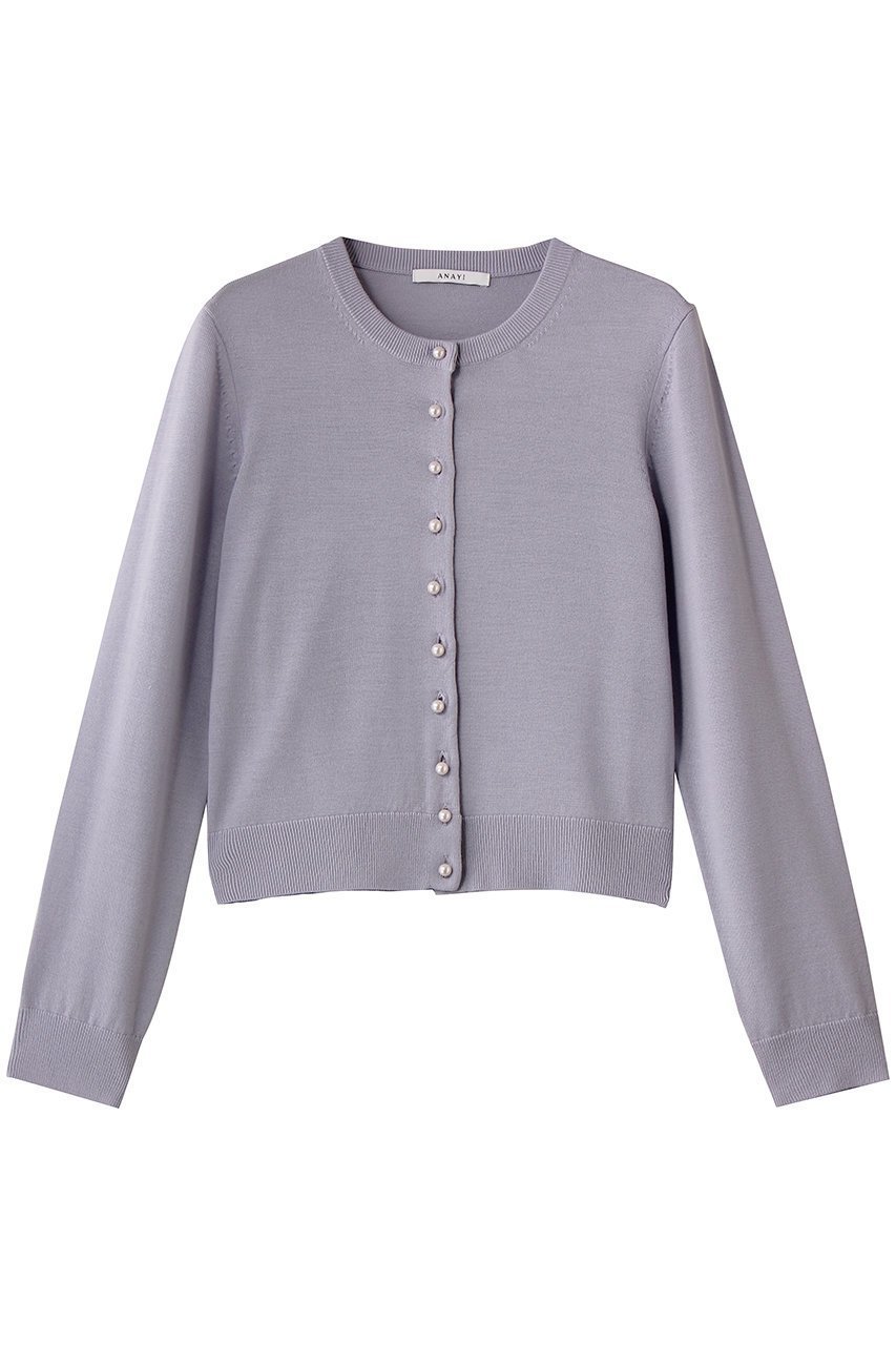 【アナイ/ANAYI】のメリノウールパール釦カーディガン インテリア・キッズ・メンズ・レディースファッション・服の通販 founy(ファニー) 　ファッション　Fashion　レディースファッション　Fashion for Women　トップス・カットソー　Cut & Sew Tops　ニット　Knit Tops & Sweaters　カーディガン・羽織り　Layered Style Cardigans　2026年　2026　カーディガン　Cardigan, Knitwear　ノースリーブ　Sleeveless, No-Sleeve　パール　Pearl, Pearl Accent　夏　Summer　春　Spring　S/S・春夏　SS, Spring/Summer, Warm Season　グレー|ID: prp329100004789507 ipo3291000000034756577