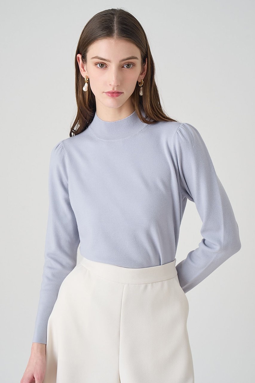 【アナイ/ANAYI】のフルニードルギャザースリーブプルオーバー 人気、トレンドファッション・服の通販 founy(ファニー) 　ファッション　Fashion　レディースファッション　Fashion for Women　トップス・カットソー　Cut & Sew Tops　ニット　Knit Tops & Sweaters　カジュアルプルオーバー・ニットトップス　Pullovers & Knit Tops / Casual Pullovers　2026年　2026　インナー　Innerwear　ギャザー　Gathered, Ruffled　コンパクト　Compact, Small Size　ジャケット　Jacket, Outerwear　ハイネック　High Neck, Mock Neck　バランス　Balance, Style Balance　ボトム　Bottoms, Lower Wear　夏　Summer　春　Spring　S/S・春夏　SS, Spring/Summer, Warm Season　other-8|ID: prp329100004789508 ipo3291000000035486682