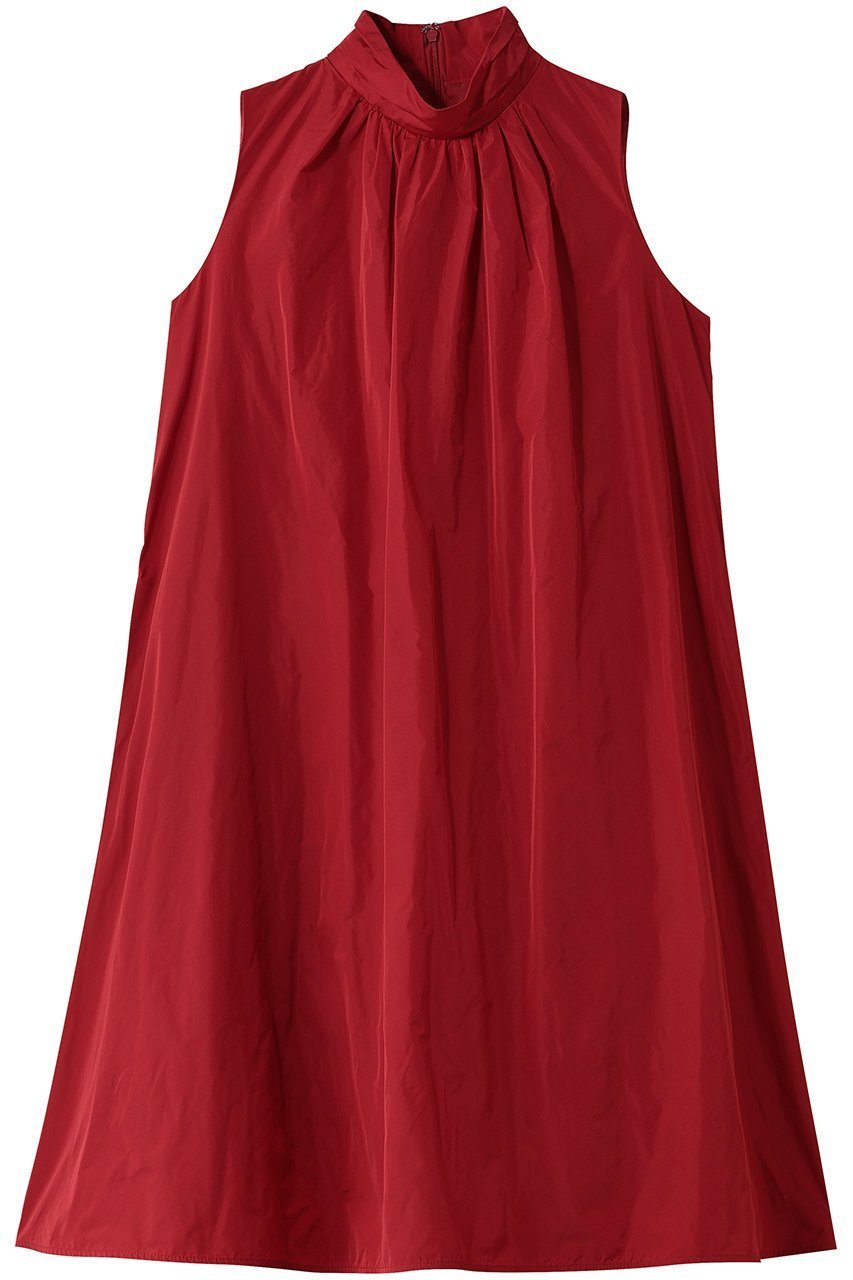 【アナイ/ANAYI】のタフタハイネックAラインワンピース インテリア・キッズ・メンズ・レディースファッション・服の通販 founy(ファニー) 　ファッション　Fashion　レディースファッション　Fashion for Women　ワンピース　Dresses　チュニック　Tunic Tops & Dresses　Aラインワンピース・フレアシルエット　A-Line Dresses / Flared Silhouette Dresses　2026年　2026　カーディガン　Cardigan, Knitwear　ギャザー　Gathered, Ruffled　ジャケット　Jacket, Outerwear　タフタ　Taffeta, Structured Fabric　チュニック　Tunic, Long Top　ティアード　Tiered, Tiered Style　ノースリーブ　Sleeveless, No-Sleeve　ハイネック　High Neck, Mock Neck　バランス　Balance, Style Balance　ロング　Long, Long-Length　夏　Summer　春　Spring　S/S・春夏　SS, Spring/Summer, Warm Season　レッド|ID: prp329100004789509 ipo3291000000036185375