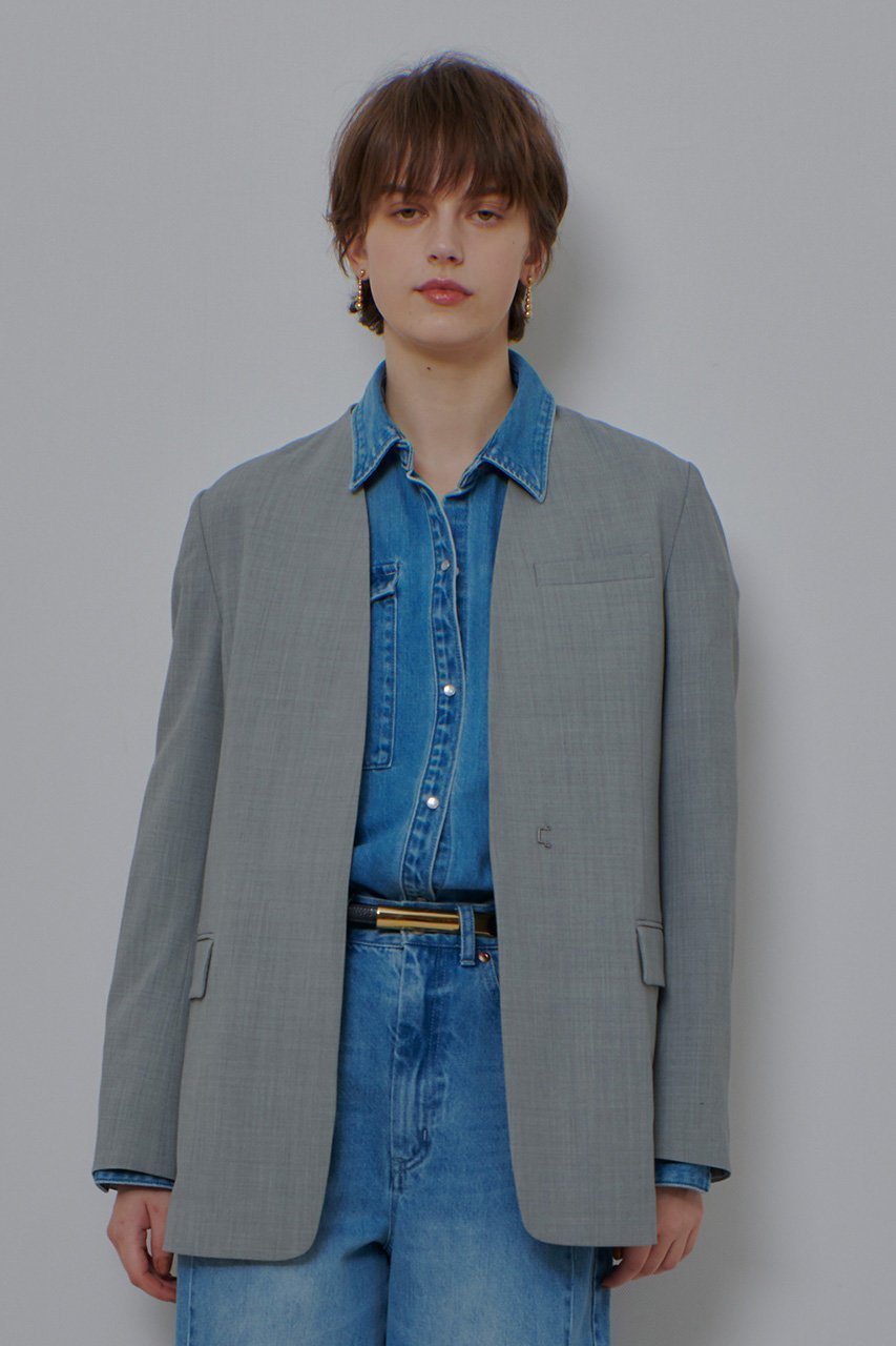 【アルアバイル/allureville】のTWストレッチノーカラージャケット 人気、トレンドファッション・服の通販 founy(ファニー) 　ファッション　Fashion　レディースファッション　Fashion for Women　アウター　Coat / Outerwear Collection　レディースジャケット・軽アウター　Jackets　ノーカラージャケット / シンプル上品コーデ　Collarless Jackets　ジャケット　Jacket, Outerwear　other-7|ID: prp329100004789512 ipo3291000000036746424