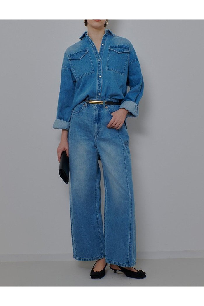 【アルアバイル/allureville】のサイド切替オーバルデニムパンツ インテリア・キッズ・メンズ・レディースファッション・服の通販 founy(ファニー) https://founy.com/ ファッション Fashion レディースファッション Fashion for Women パンツ Pants & Trousers デニムパンツ・ジーンズ・美脚デニム Denim Jeans & Pants 2026年 2026 デニム Denim, Jeans Material トレンド Trend, Trending Now 切替 Switching, Contrast Panel 夏 Summer 春 Spring S/S・春夏 SS, Spring/Summer, Warm Season |ID: prp329100004789513 ipo3291000000034756623