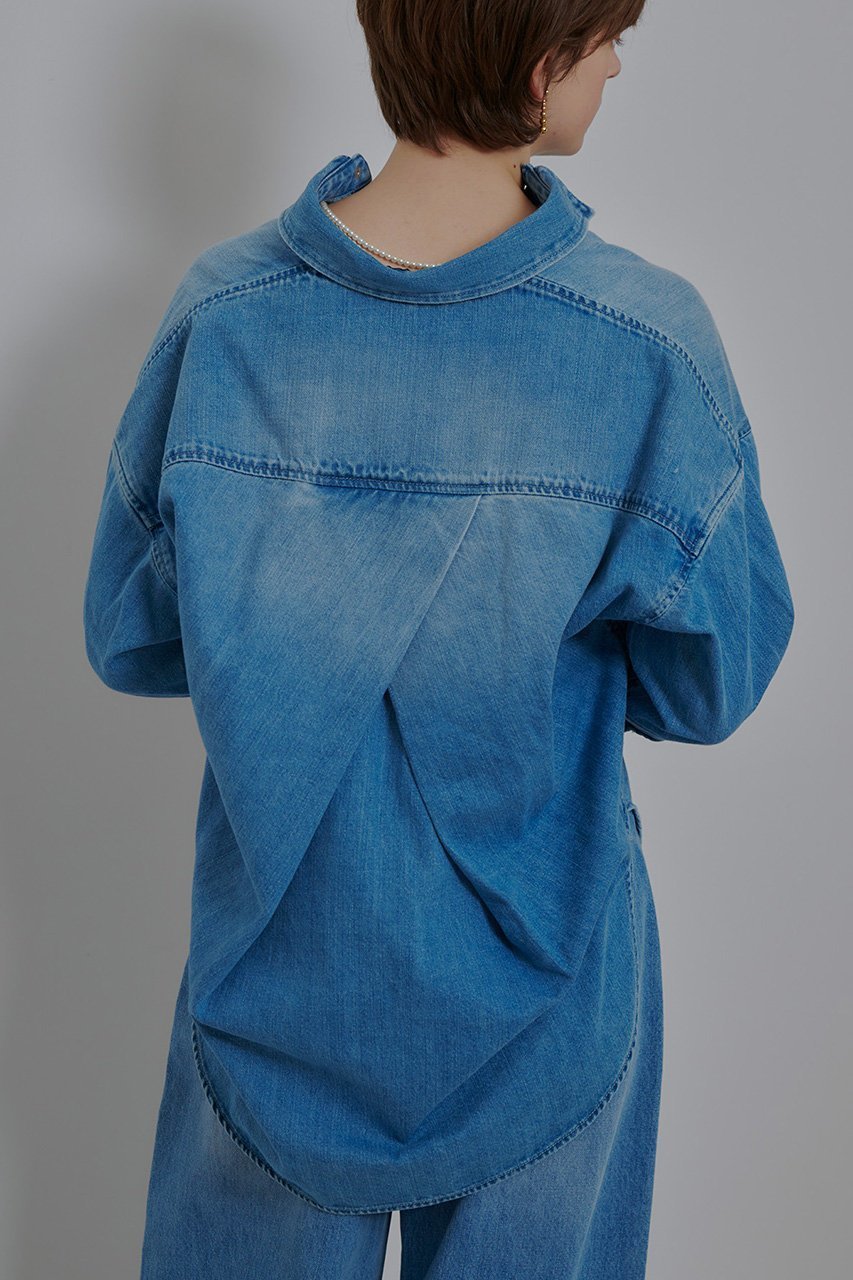 【アルアバイル/allureville】のバックレイヤードデニムシャツ 人気、トレンドファッション・服の通販 founy(ファニー) ファッション Fashion レディースファッション Fashion for Women トップス・カットソー Cut & Sew Tops シャツ・ブラウス・オフィスカジュアル Elegant Blouses & Button-Ups バッグ Bags 2026年 2026 スリーブ Sleeve, Long Sleeve / Short Sleeve デニム Denim, Jeans Material パール Pearl, Pearl Accent ロング Long, Long-Length ワーク Workwear, Utility Style エレガント 上品 Elegant 夏 Summer 春 Spring S/S・春夏 SS, Spring/Summer, Warm Season other-6|ID: prp329100004789514 ipo3291000000034756633