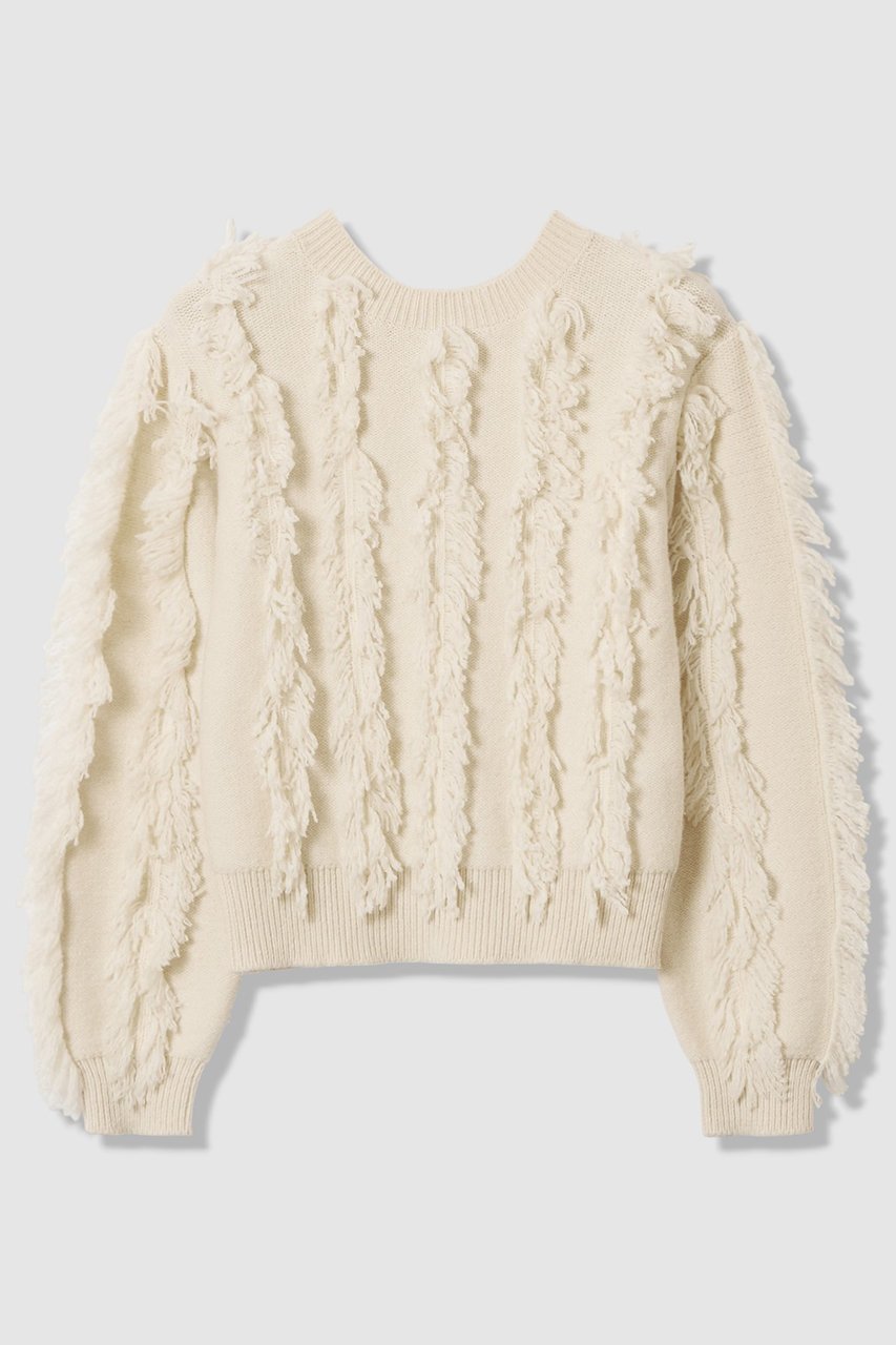 【アルアバイル/allureville】のフリンジシャギー2WAYプルオーバー インテリア・キッズ・メンズ・レディースファッション・服の通販 founy(ファニー) ファッション Fashion レディースファッション Fashion for Women トップス・カットソー Cut & Sew Tops ニット Knit Tops & Sweaters カジュアルプルオーバー・ニットトップス Pullovers & Knit Tops / Casual Pullovers 2026年 2026 カーディガン Cardigan, Knitwear フリンジ Fringe, Tassel 夏 Summer 春 Spring S/S・春夏 SS, Spring/Summer, Warm Season オフホワイト|ID: prp329100004789515 ipo3291000000034756636