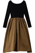 【アルアバイル/allureville】のタフタドッキングニットワンピース ブラウン|ID:prp329100004789516