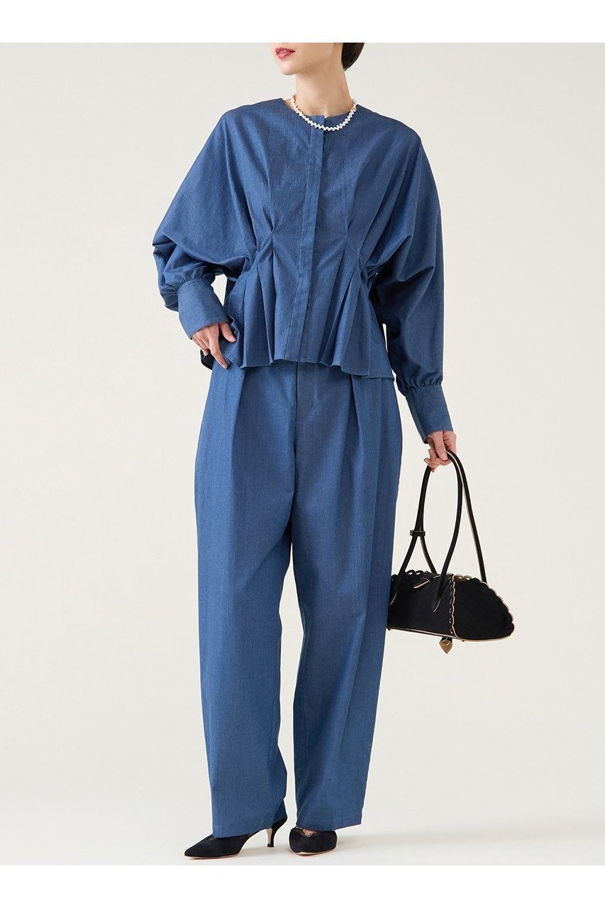 【マルティニーク/martinique】のデニムカーブシルエットパンツ(セットアップ可) 人気、トレンドファッション・服の通販 founy(ファニー) ファッション Fashion レディースファッション Fashion for Women セットアップ Matching Sets レディースパンツ・ボトムス Pants & Trousers / Bottoms パンツ Pants & Trousers デニムパンツ・ジーンズ・美脚デニム Denim Jeans & Pants 2026年 2026 おすすめ Recommended / Our Picks ストレッチ Stretch, Stretchy Fabric セットアップ Set-Up, Coordinated Outfit デニム Denim, Jeans Material パターン Pattern, Design Print エレガント 上品 Elegant 夏 Summer 春 Spring S/S・春夏 SS, Spring/Summer, Warm Season other-3|ID: prp329100004789520 ipo3291000000034756684