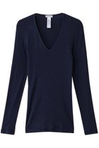 【ハンロ/HANRO】のVネック長袖プルオーバー ナイトブルー|ID: prp329100004791478 ipo3291000000036087426