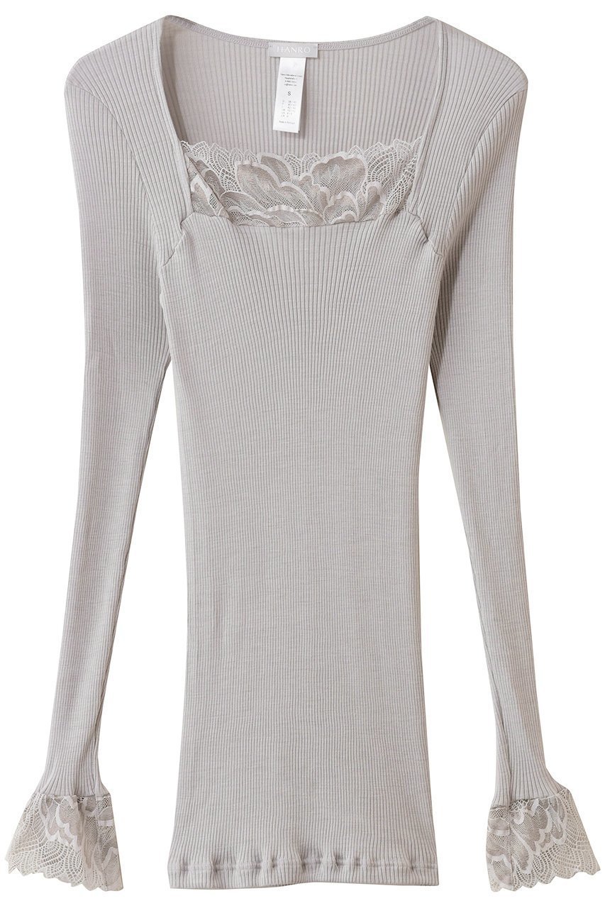 【ハンロ/HANRO】のレース付き長袖プルオーバー インテリア・キッズ・メンズ・レディースファッション・服の通販 founy(ファニー) 　ファッション　Fashion　レディースファッション　Fashion for Women　下着・ランジェリー　Lingerie & Intimates　その他ランジェリー・インナーアイテム　Other Lingerie / Intimates　インナー　Innerwear　シルク　Silk, 100% Silk　フィット　Fit, Slim Fit　ランジェリー　Lingerie, Intimate Wear　レース　Lace, Lace Fabric　エレガント 上品　Elegant　新作・新入荷　New Arrivals / New In　長袖　Long Sleeve, Full Sleeve　シルバーグレー|ID: prp329100004791480 ipo3291000000034766238