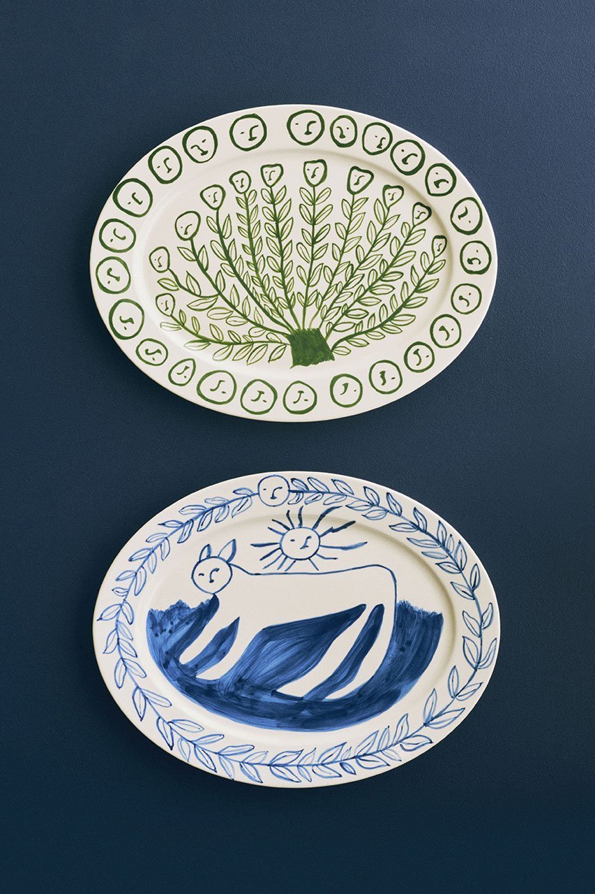 【ヘイ/HAY / GOODS】のLa Pittura Oval Serving Platter L36.5 人気、トレンドファッション・服の通販 founy(ファニー) 　イタリア　Italy　テーブル　Table, Dining Table　手描き　Hand-Drawn, Illustrated　フォルム　Silhouette, Form　ミックス　Mix, Mixed Style　モチーフ　Motif, Design Theme　新作・新入荷　New Arrivals / New In　ホーム・キャンプ・アウトドア・お取り寄せ　Home Living / Home & Lifestyle / Camping Gear / Outdoor Camping　キッチン・ダイニング　Kitchen & Dining Essentials. Stylish & Functional Tableware　キッチン家電・キッチン用品　Kitchen Appliances & Tools　other-5|ID: prp329100004791487 ipo3291000000034766305