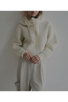 【エトレトウキョウ/ETRE TOKYO】のバンピーストールニットプルオーバー ホワイト|ID:prp329100004793063