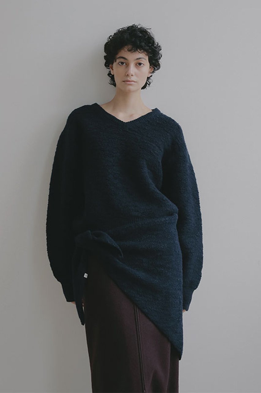 【エトレトウキョウ/ETRE TOKYO】のバンピーストールニットプルオーバー インテリア・キッズ・メンズ・レディースファッション・服の通販 founy(ファニー) 　ファッション　Fashion　レディースファッション　Fashion for Women　おすすめ　Recommended / Our Picks　ストール　Stole, Wrap　ランダム　Random, Irregular　リラックス　Relax, Relaxed Fit　ワイド　Wide, Wide Fit　ネイビー|ID: prp329100004793063 ipo3291000000036156201