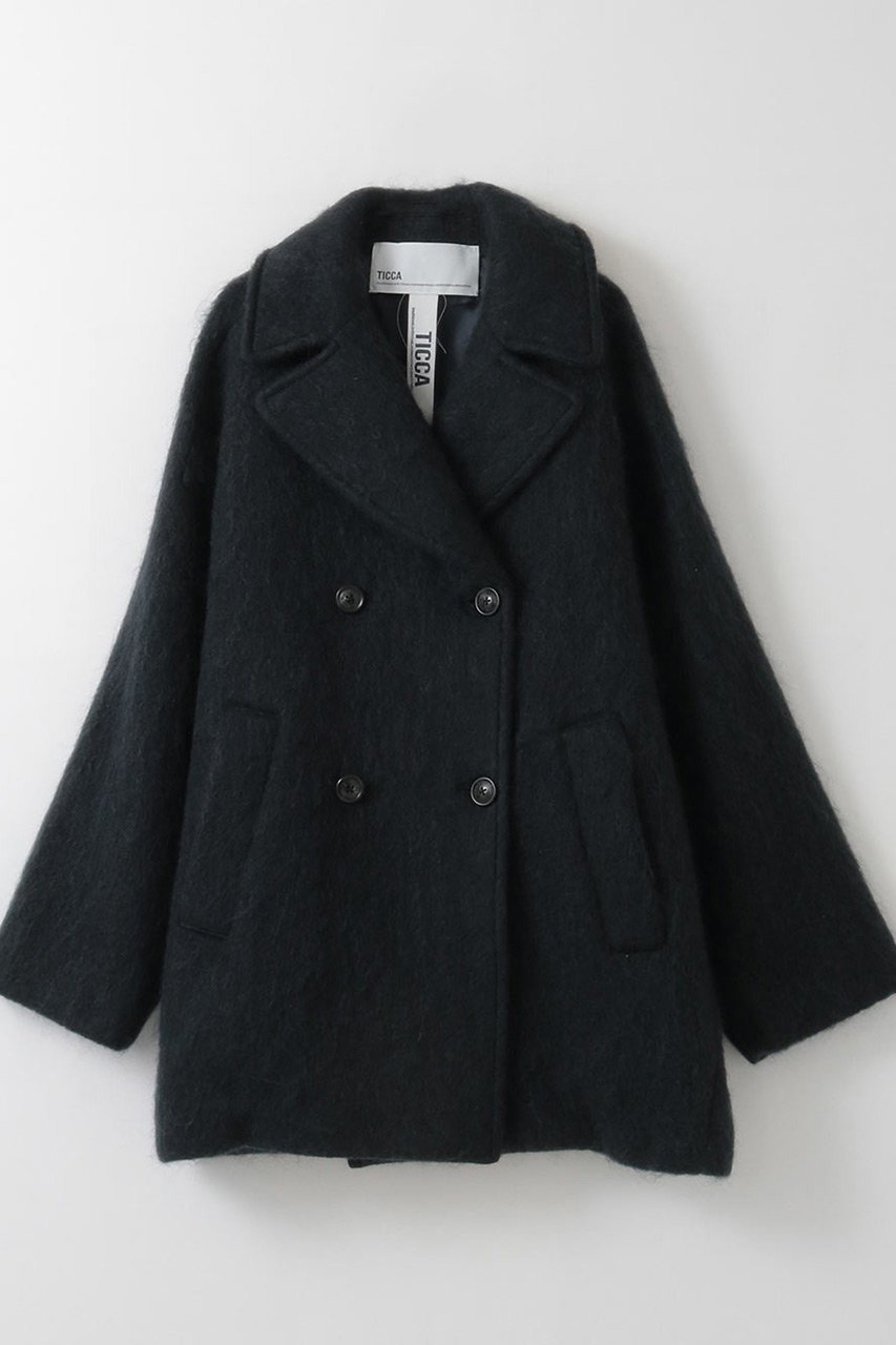 【ハー/HER.】のTICCA 別注モヘアPコート インテリア・キッズ・メンズ・レディースファッション・服の通販 founy(ファニー) 　ファッション　Fashion　レディースファッション　Fashion for Women　アウター　Coat / Outerwear Collection　コート・ロングコート・ピーコート　Long Coats, Peacoats & More　Pコート　Pea Coats　ショート　Short, Short Length　人気　Popular, Best Seller　別注　Limited Edition, Custom Order　ネイビー|ID: prp329100004793068 ipo3291000000035805107